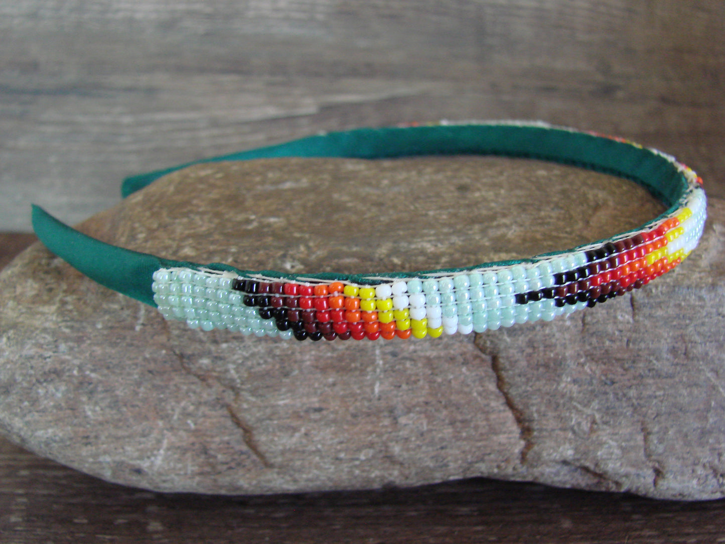 Navajo Indian Hand Beaded Head Band by Cleveland