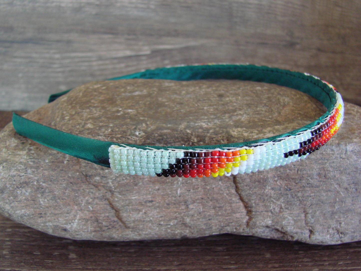 Navajo Indian Hand Beaded Head Band by Cleveland