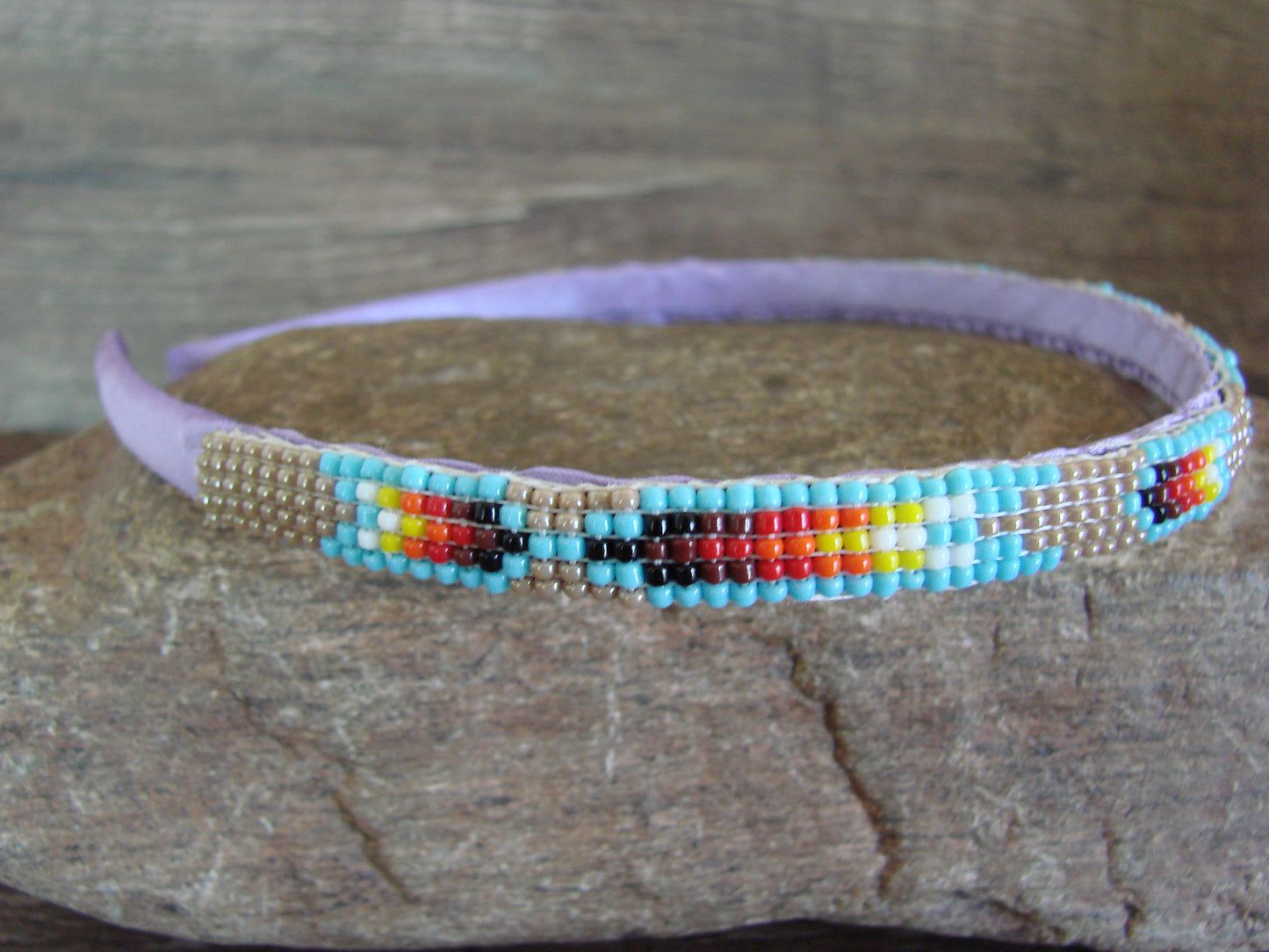 Navajo Indian Hand Beaded Head Band by Cleveland
