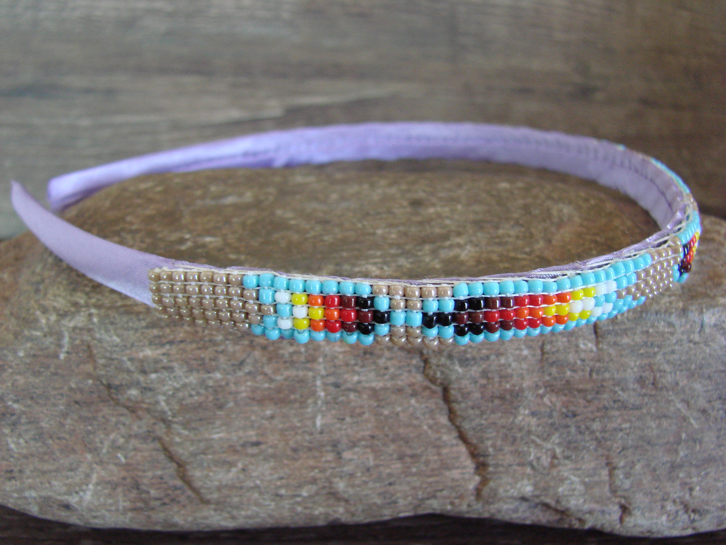 Navajo Indian Hand Beaded Head Band by Cleveland