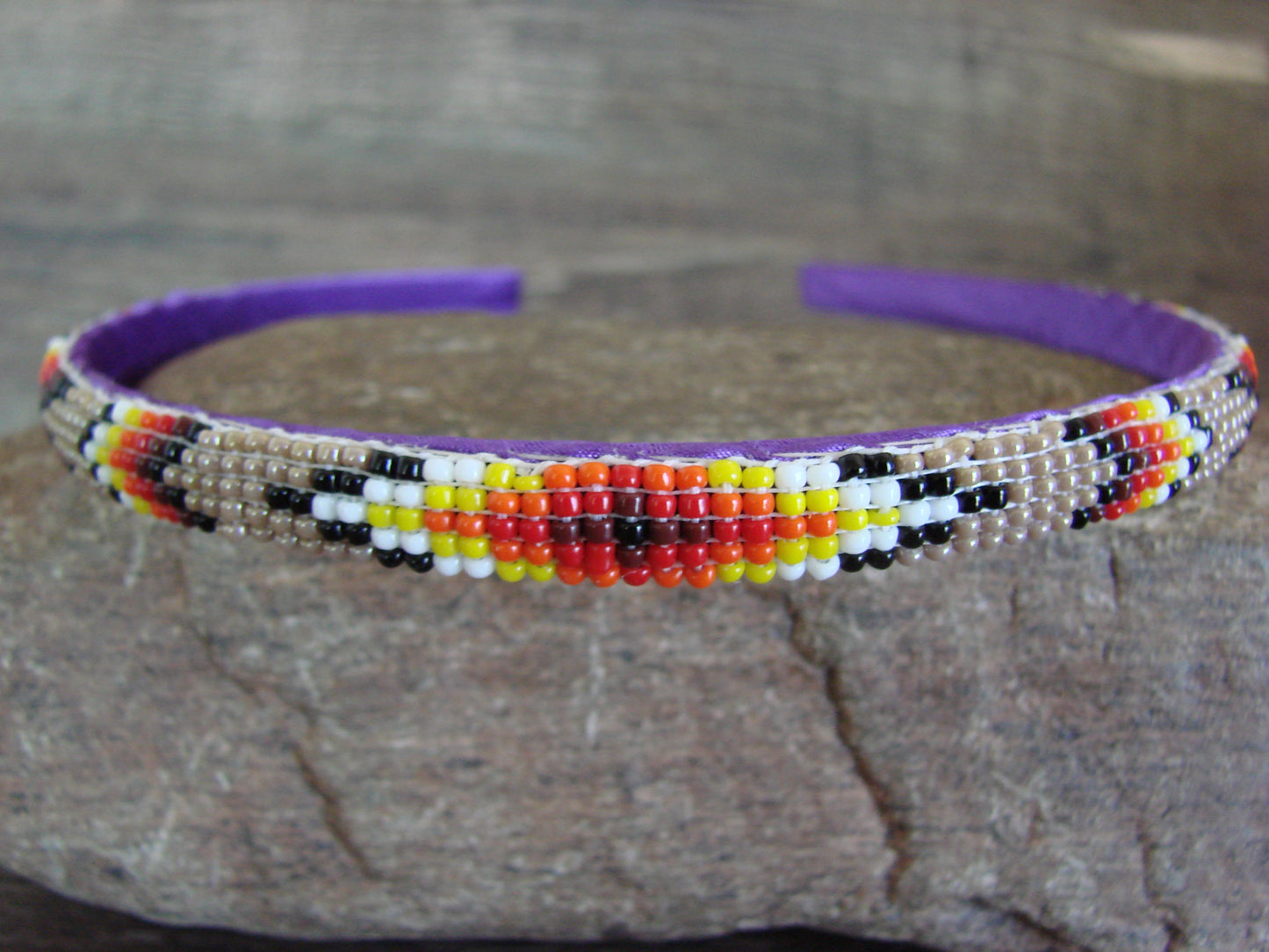 Navajo Indian Hand Beaded Head Band by Cleveland