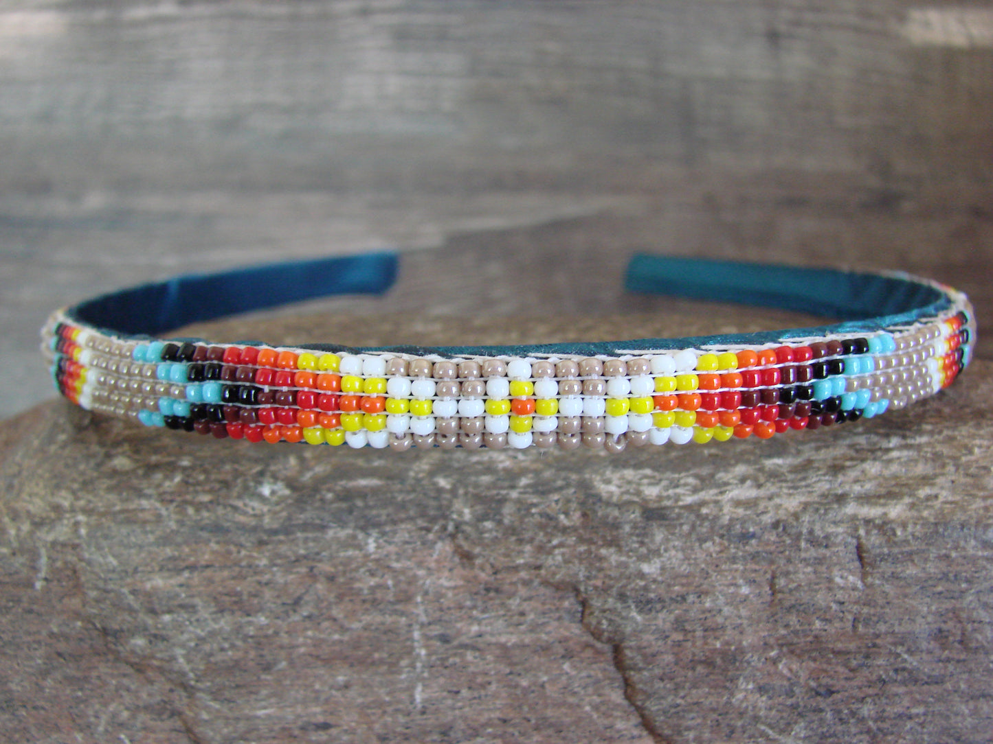 Navajo Indian Hand Beaded Head Band by Cleveland