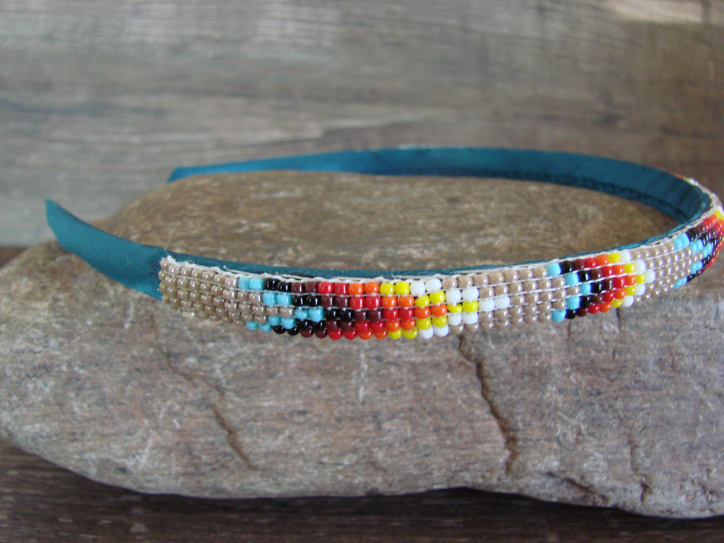 Navajo Indian Hand Beaded Head Band by Cleveland