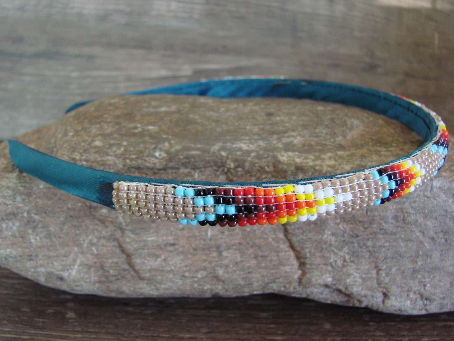 Navajo Indian Hand Beaded Head Band by Cleveland