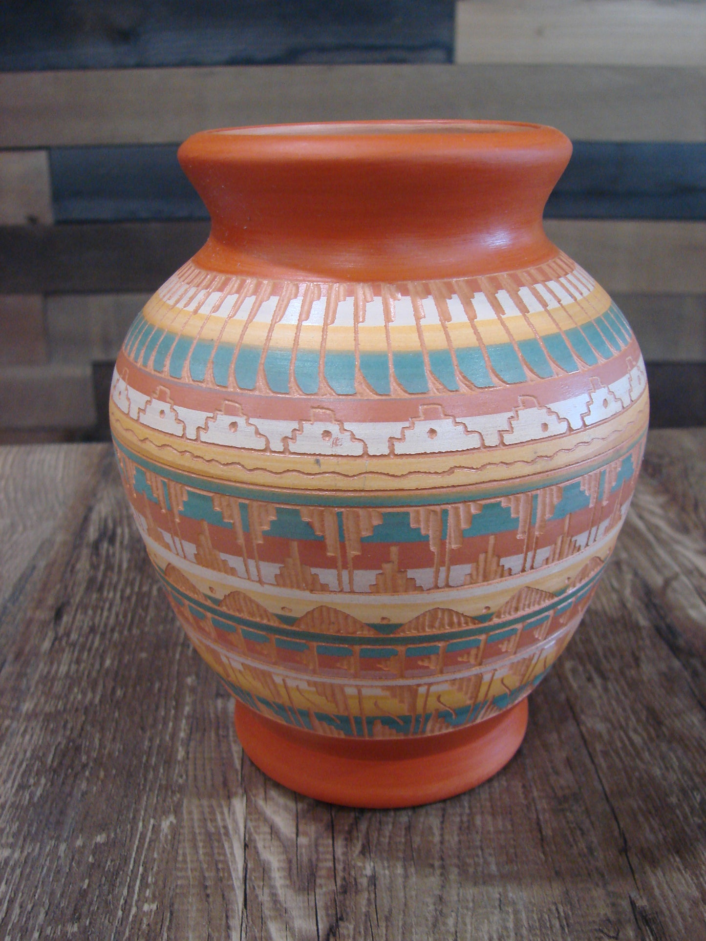 Native American Hand Etched & Hand Painted Pottery - Gilmore