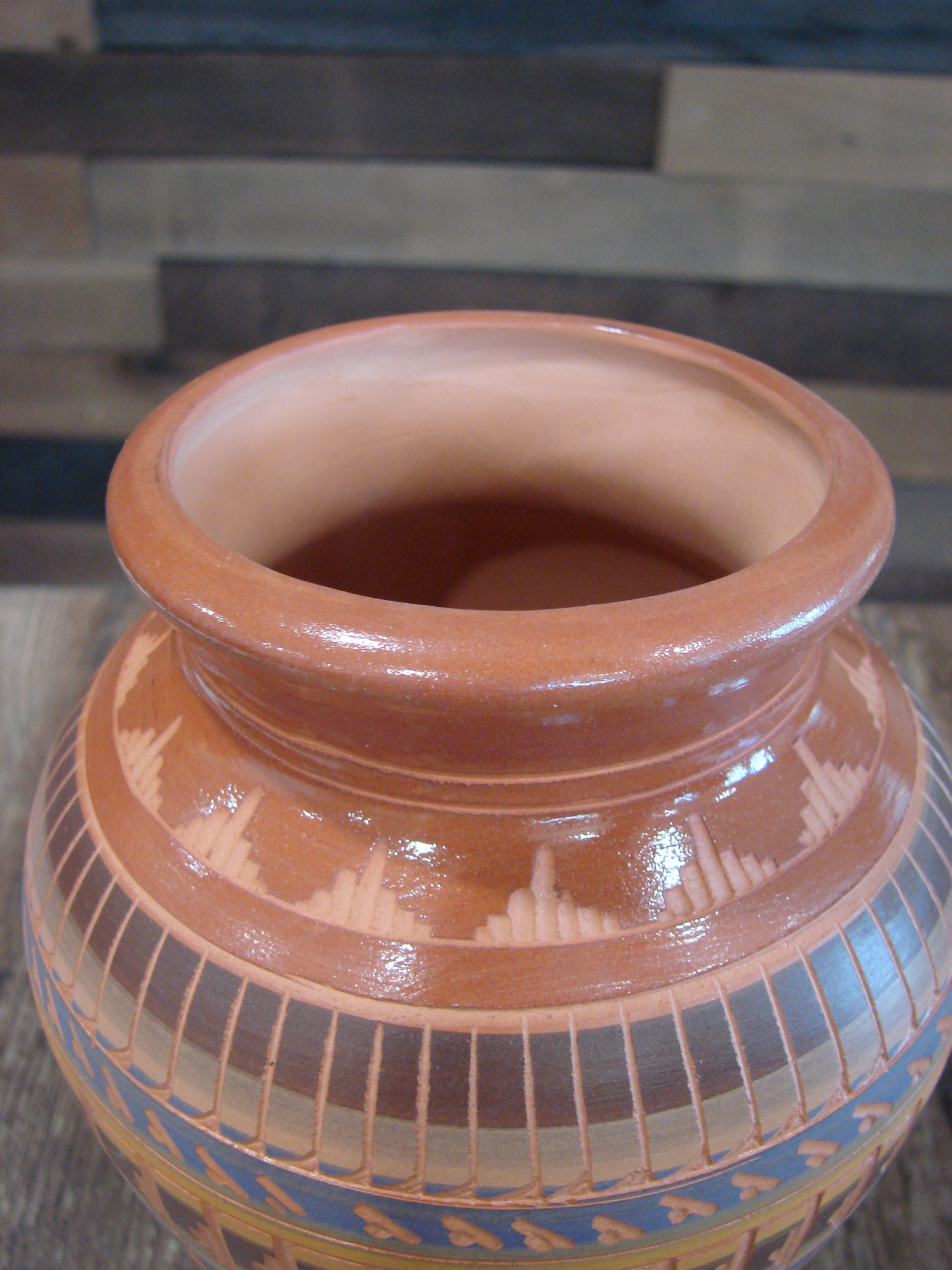 Native American Hand Etched & Hand Painted Pottery - Gilmore