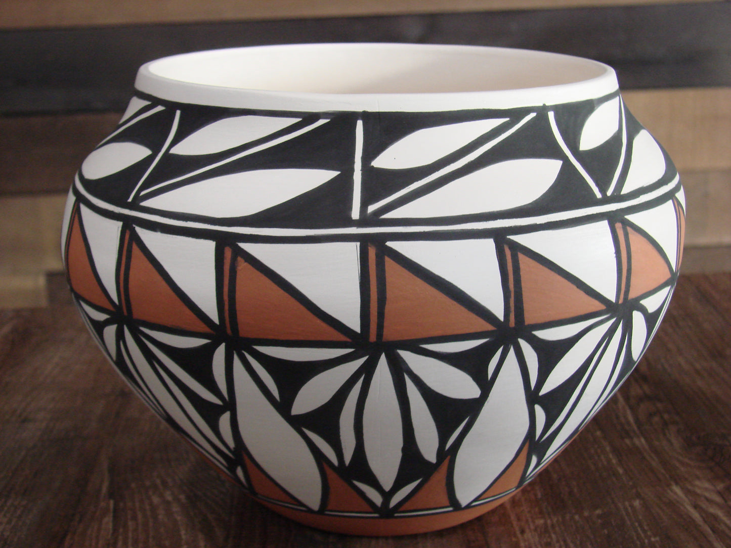 Native American Fine Line Laguna Hand Painted Pottery by Davis