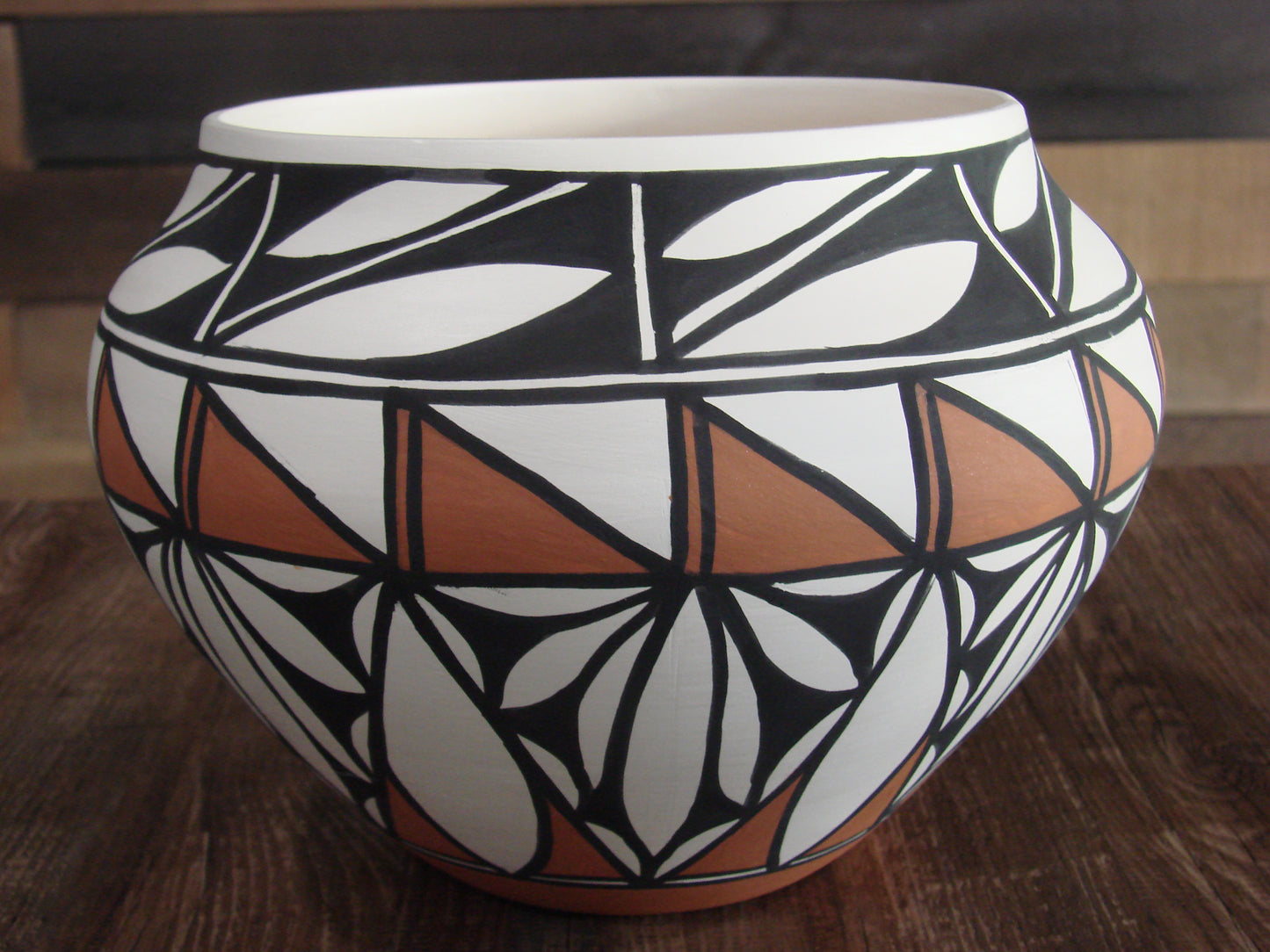 Native American Fine Line Laguna Hand Painted Pottery by Davis