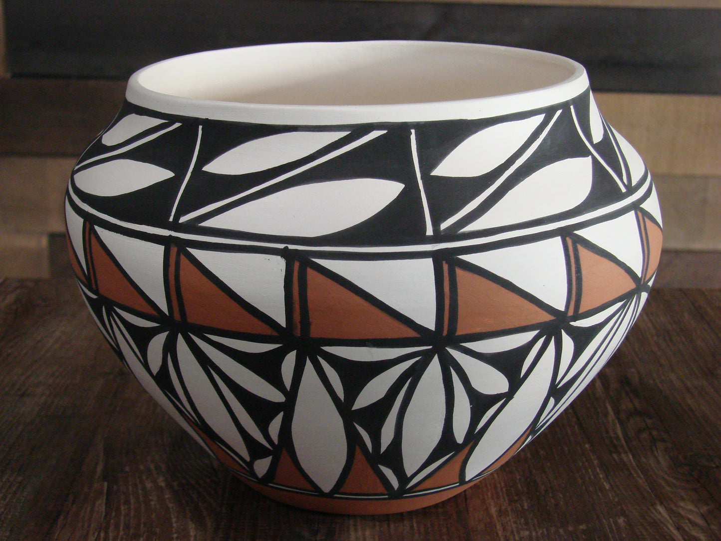 Native American Fine Line Laguna Hand Painted Pottery by Davis