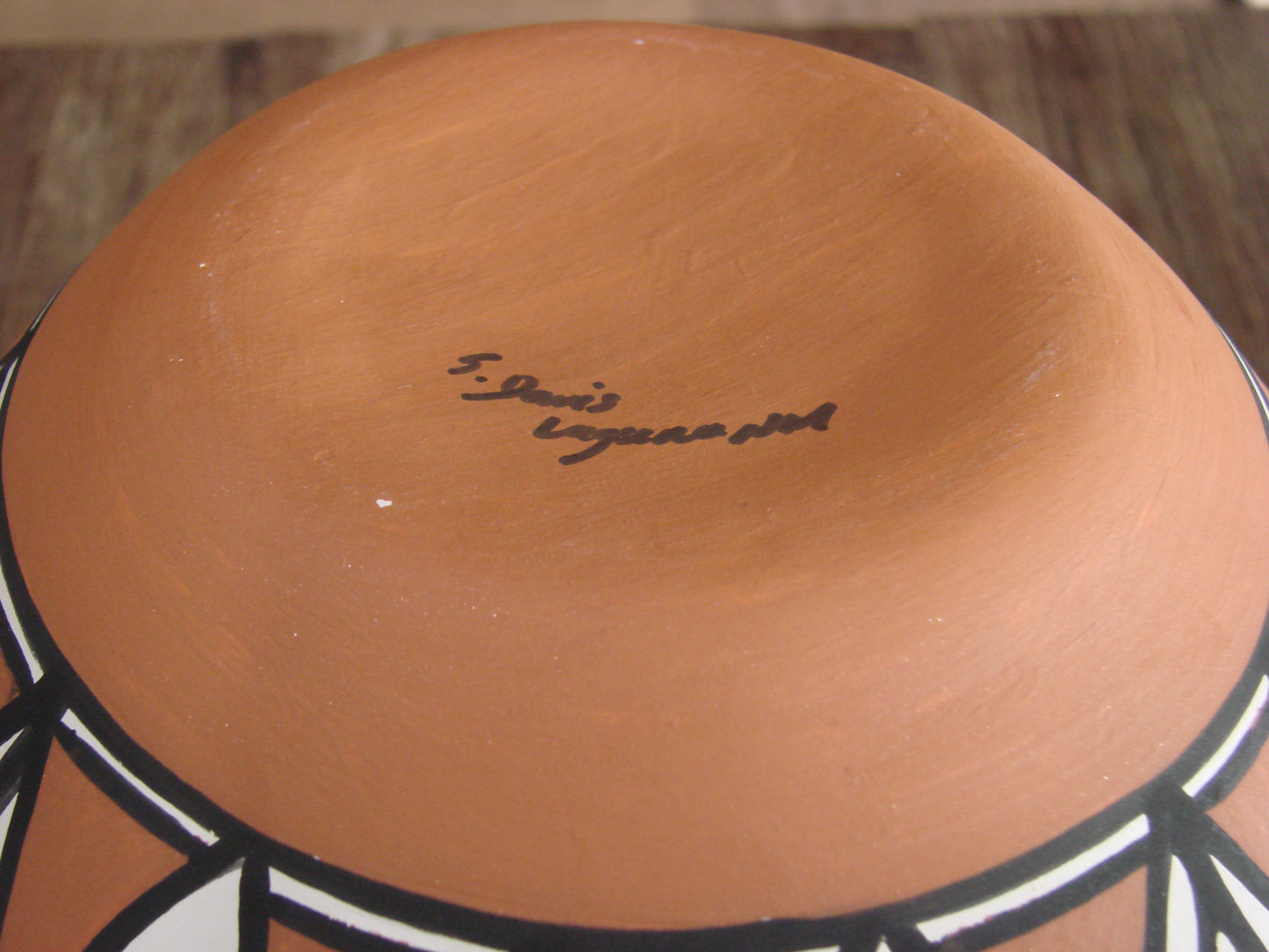 Native American Fine Line Laguna Hand Painted Pottery by Davis