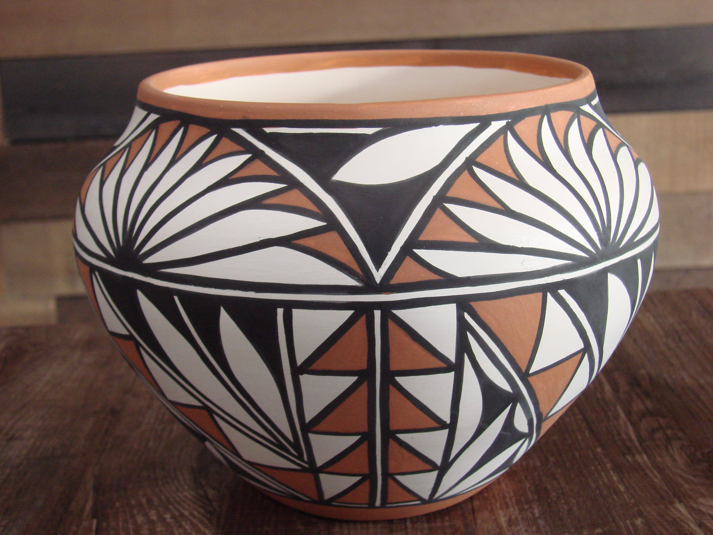 Native American Fine Line Laguna Hand Painted Pottery by Davis
