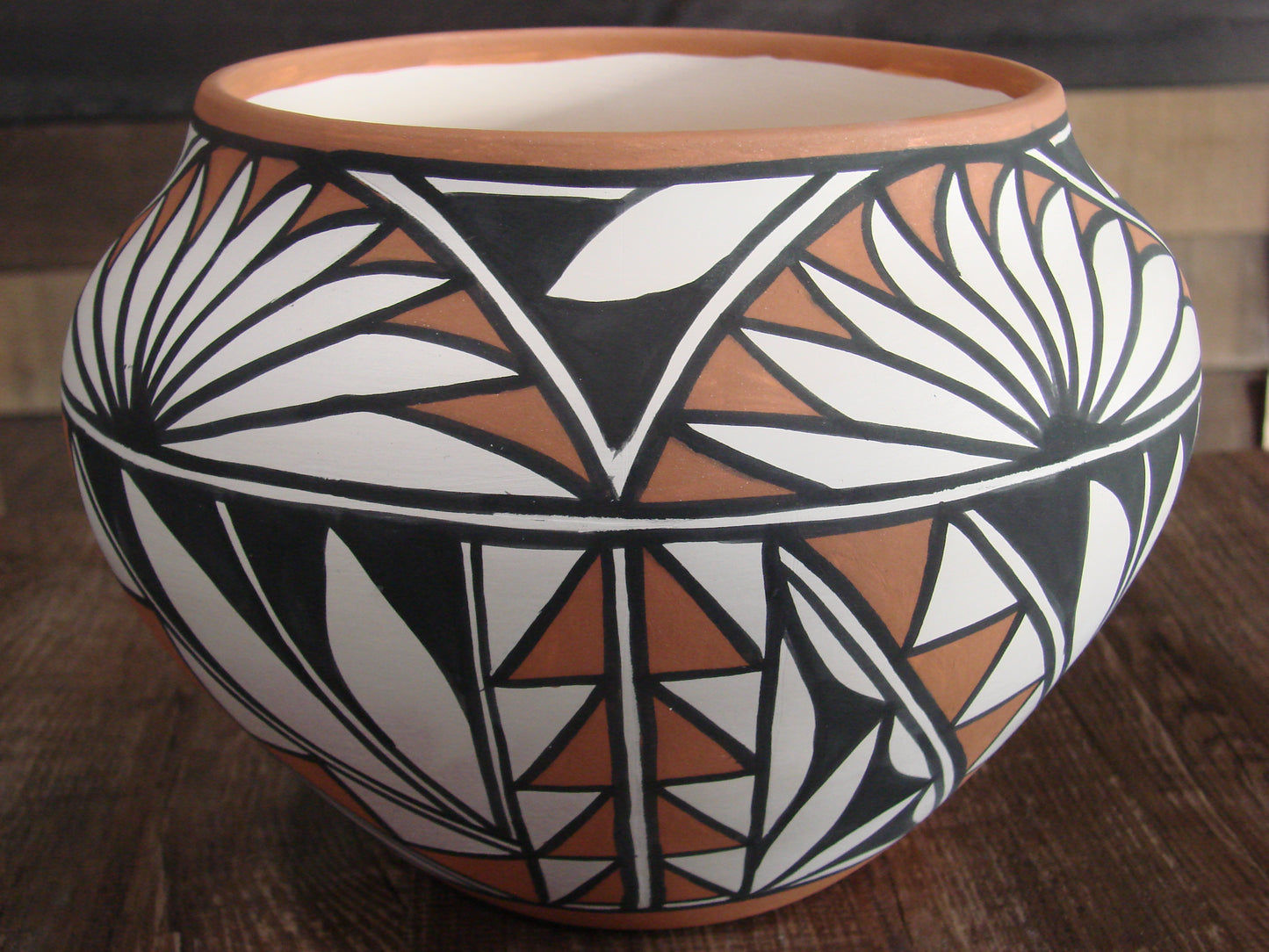 Native American Fine Line Laguna Hand Painted Pottery by Davis