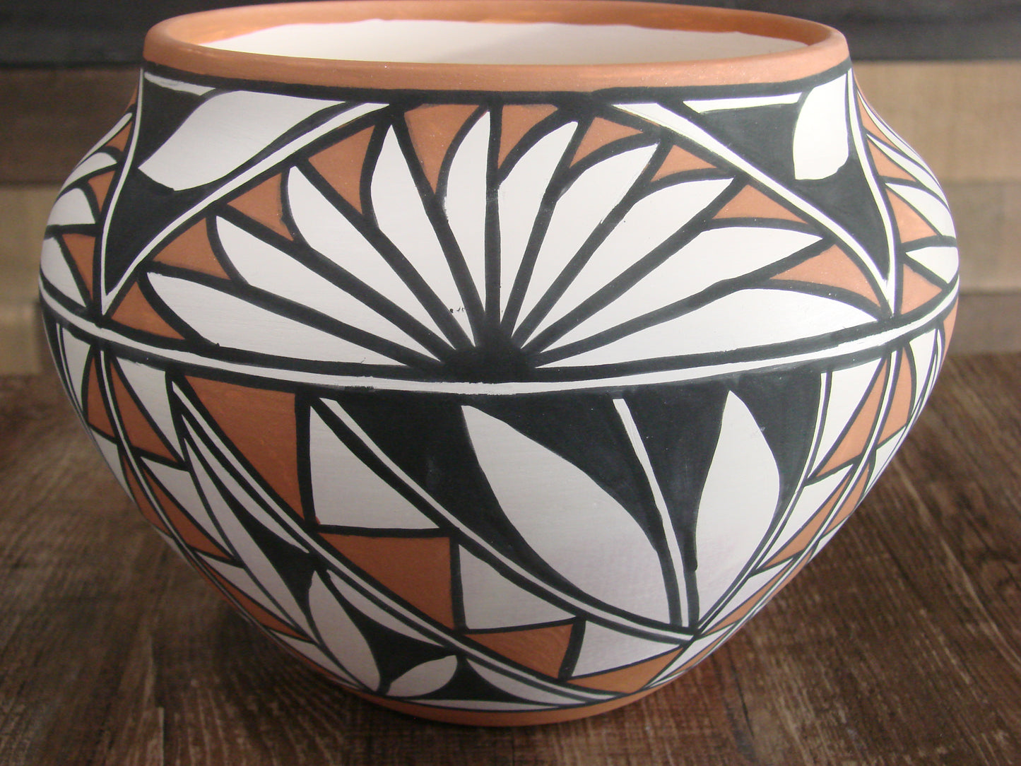 Native American Fine Line Laguna Hand Painted Pottery by Davis