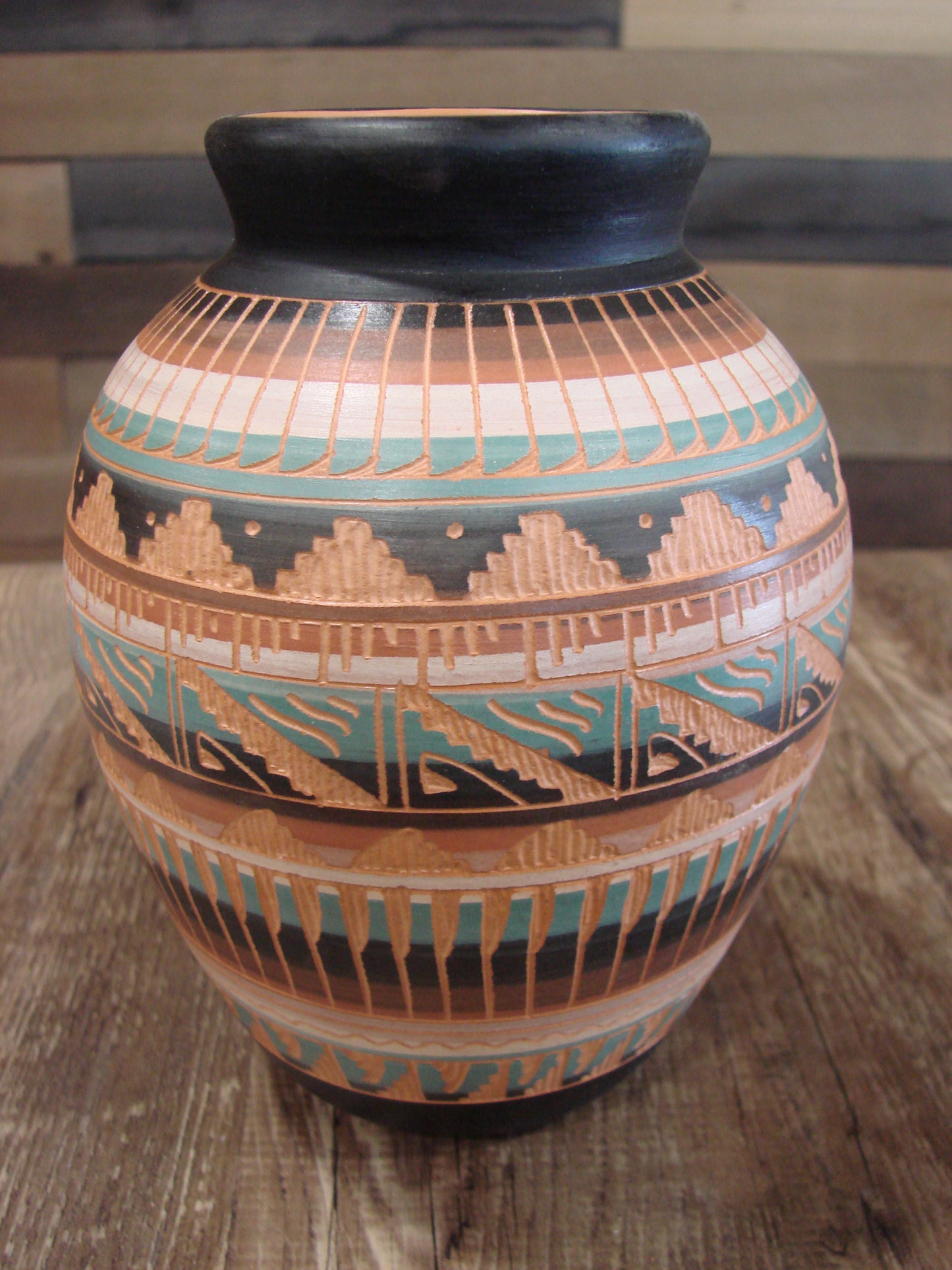 Native American Hand Etched & Hand Painted Pottery - Gilmore