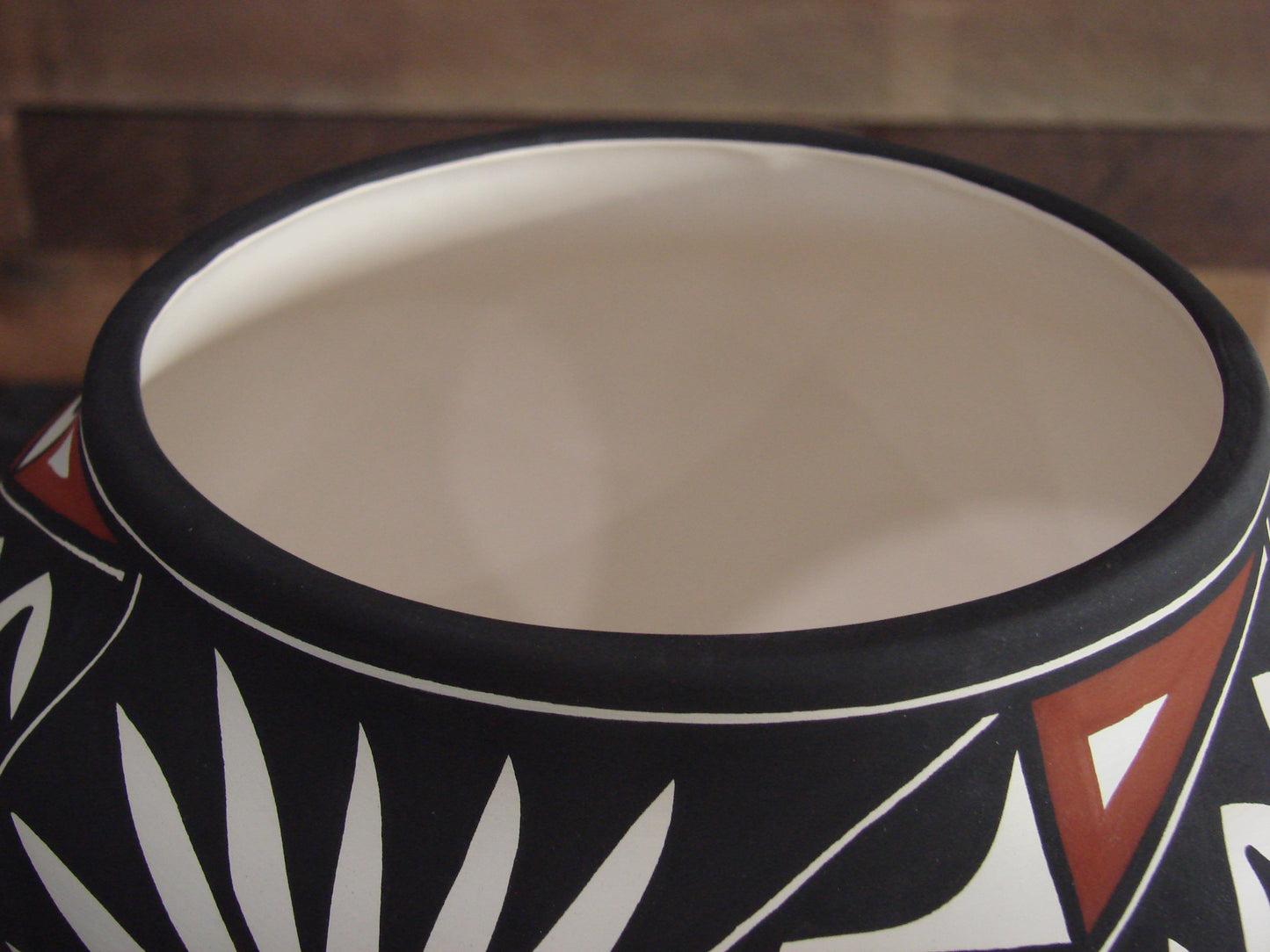 Native American Acoma Pueblo Fine Line Hand Painted Pottery by Victorino