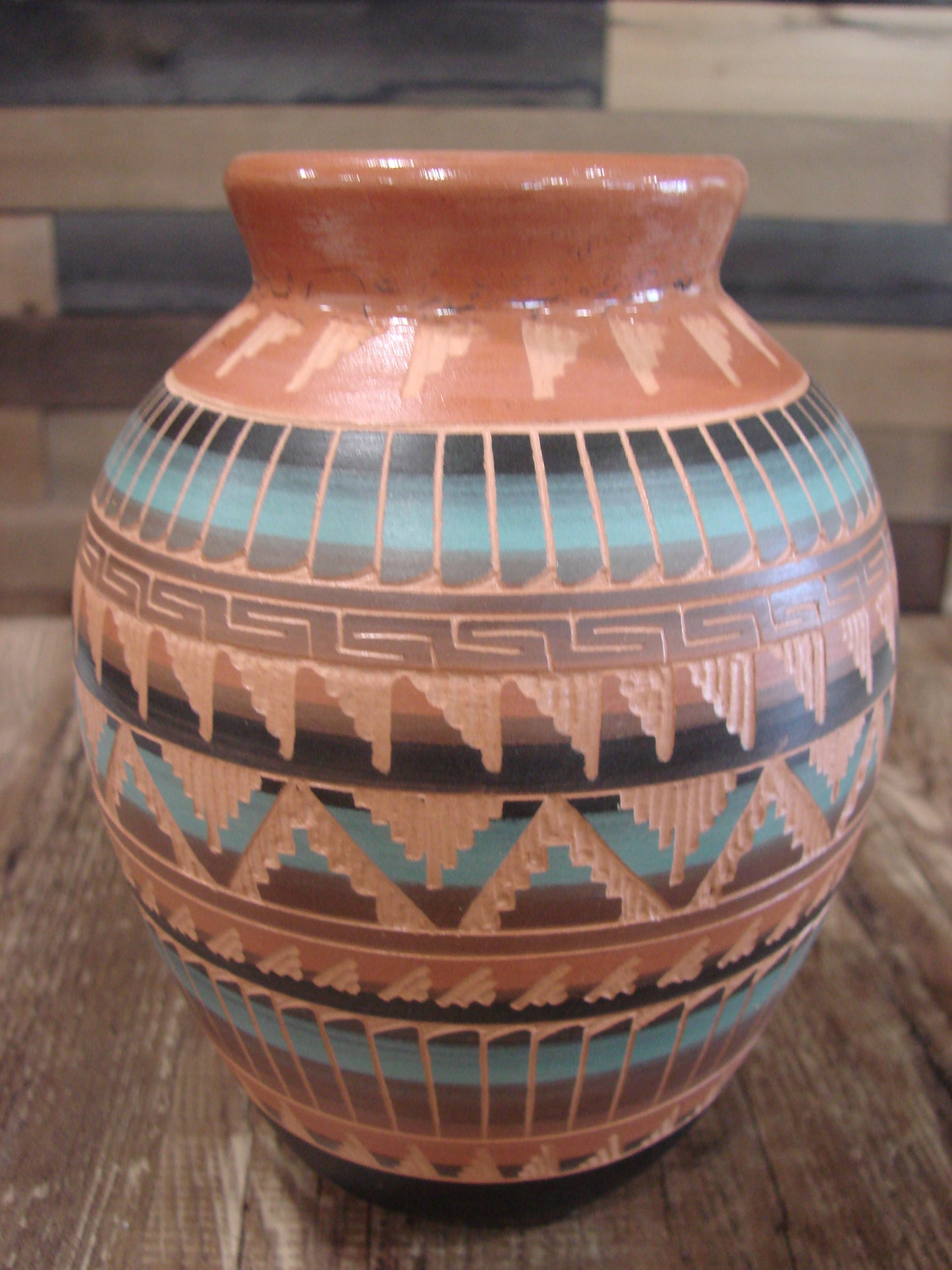 Native American Hand Etched & Hand Painted Pottery - Gilmore