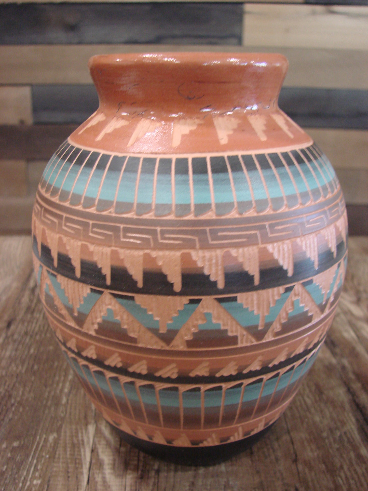 Native American Hand Etched & Hand Painted Pottery - Gilmore