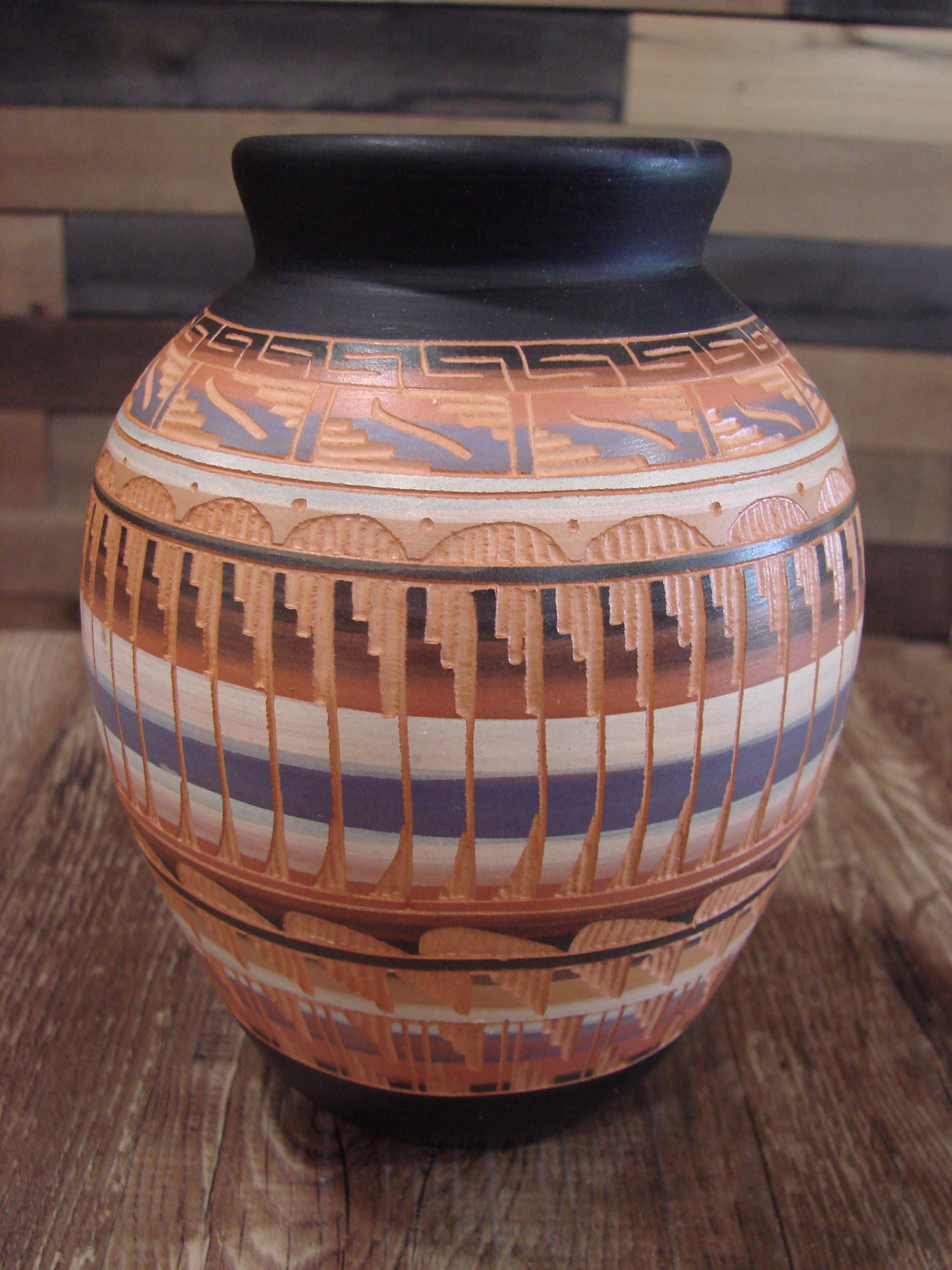 Native American Hand Etched & Hand Painted Pottery - Gilmore