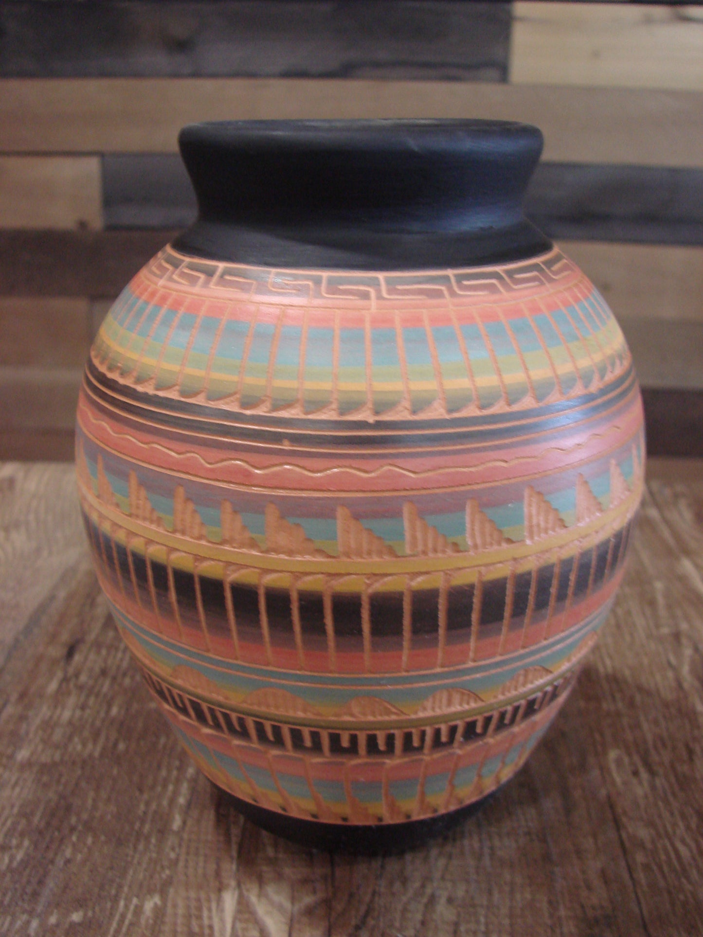 Native American Hand Etched & Hand Painted Pottery - Gilmore