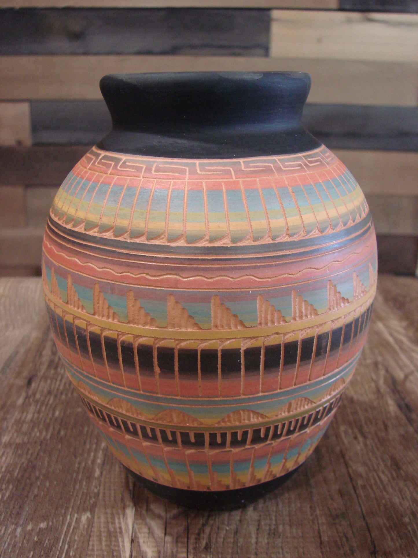 Native American Hand Etched & Hand Painted Pottery - Gilmore