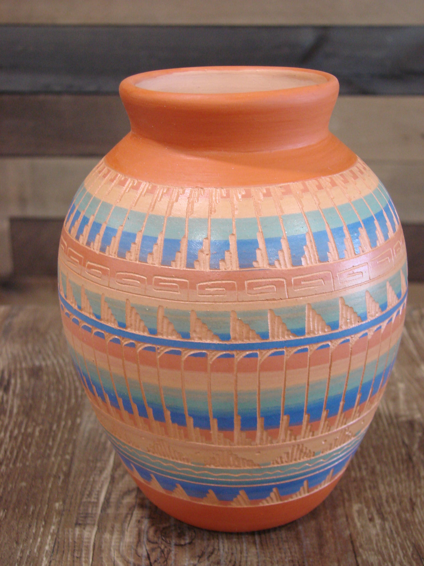 Native American Hand Etched & Hand Painted Pottery - Gilmore