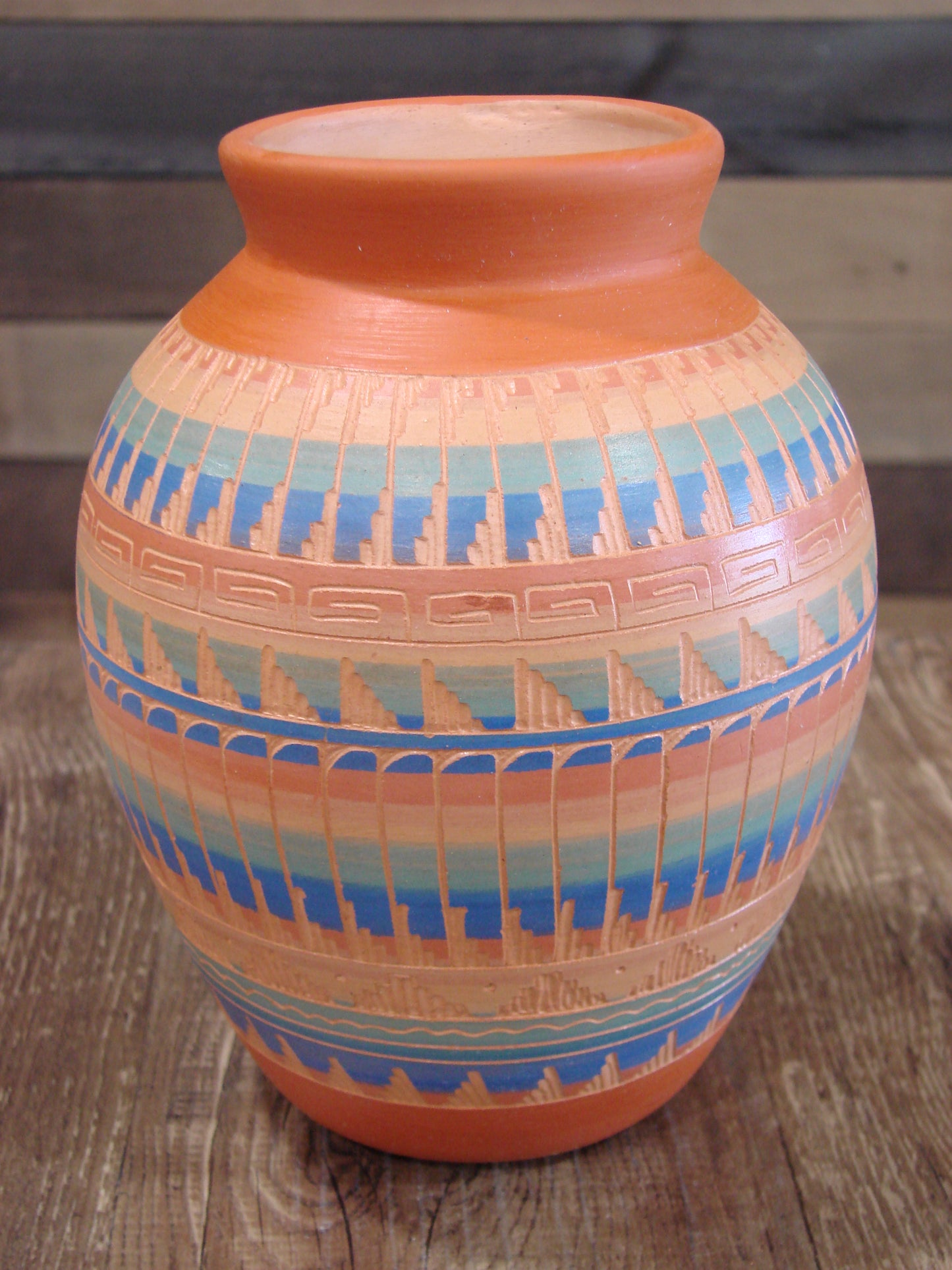 Native American Hand Etched & Hand Painted Pottery - Gilmore
