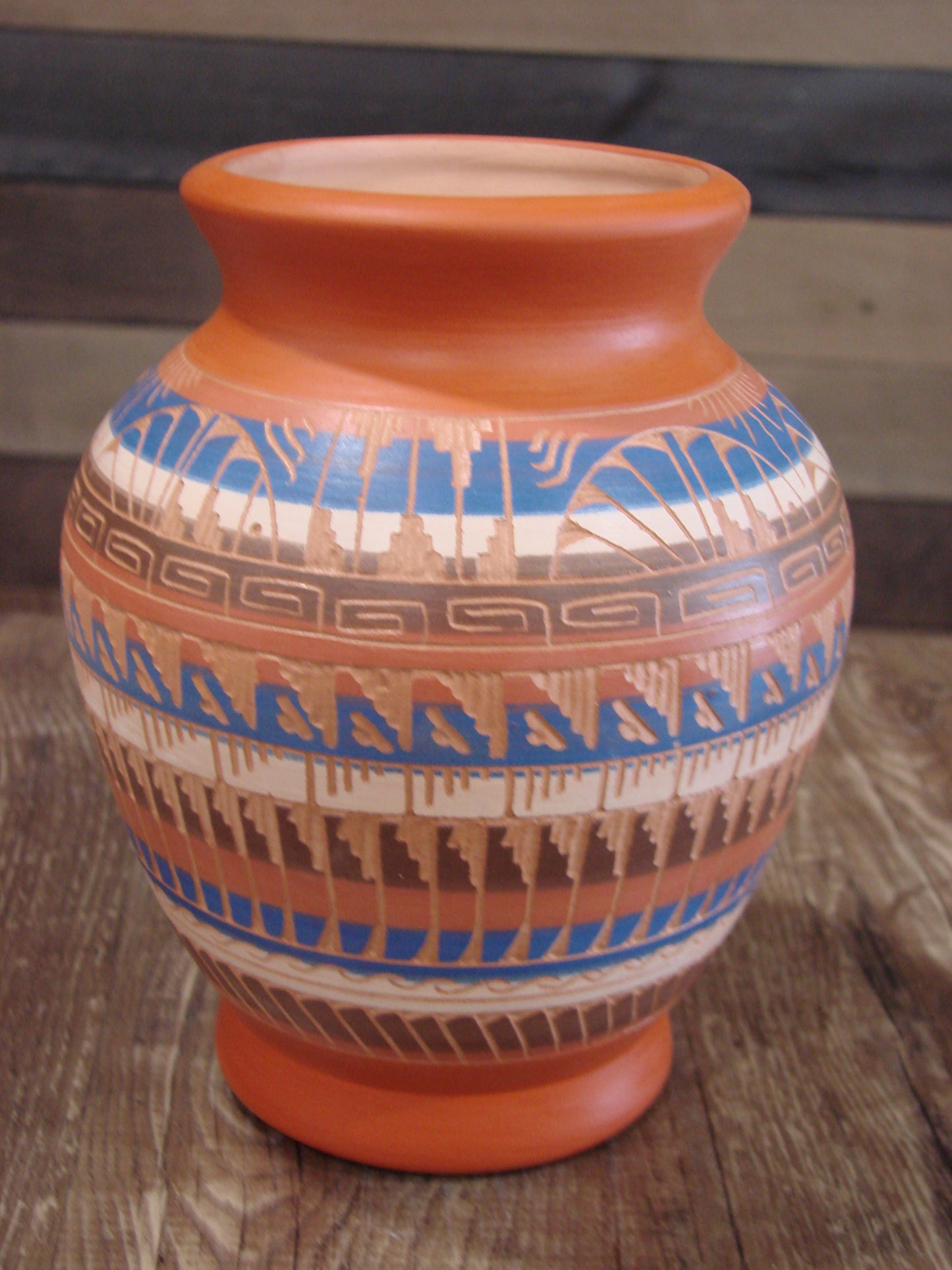 Native American Hand Etched & Hand Painted Pottery - Gilmore