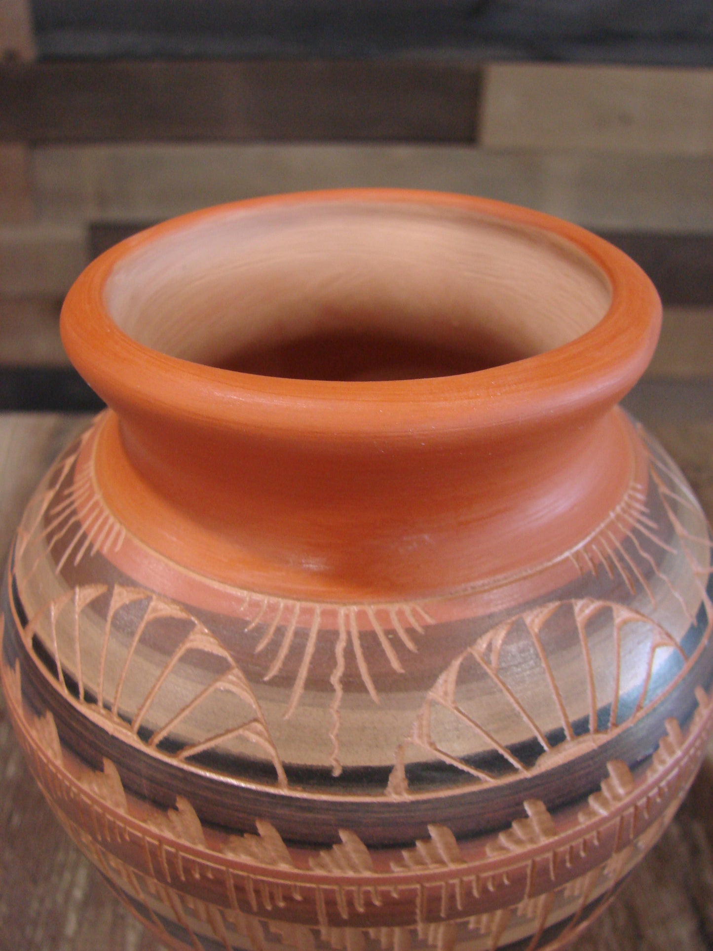 Native American Hand Etched & Hand Painted Pottery - Gilmore