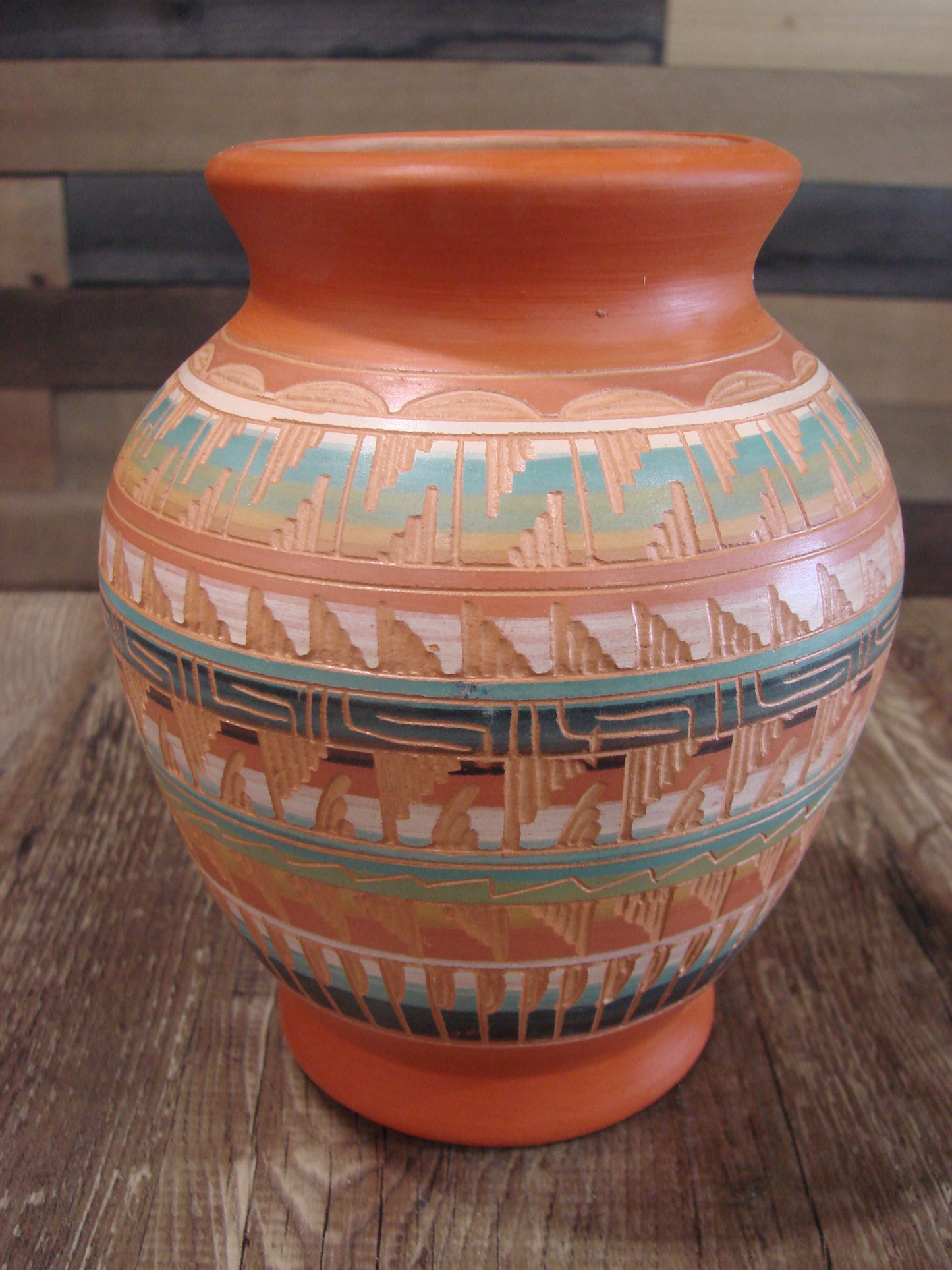 Native American Hand Etched & Hand Painted Pottery - Gilmore