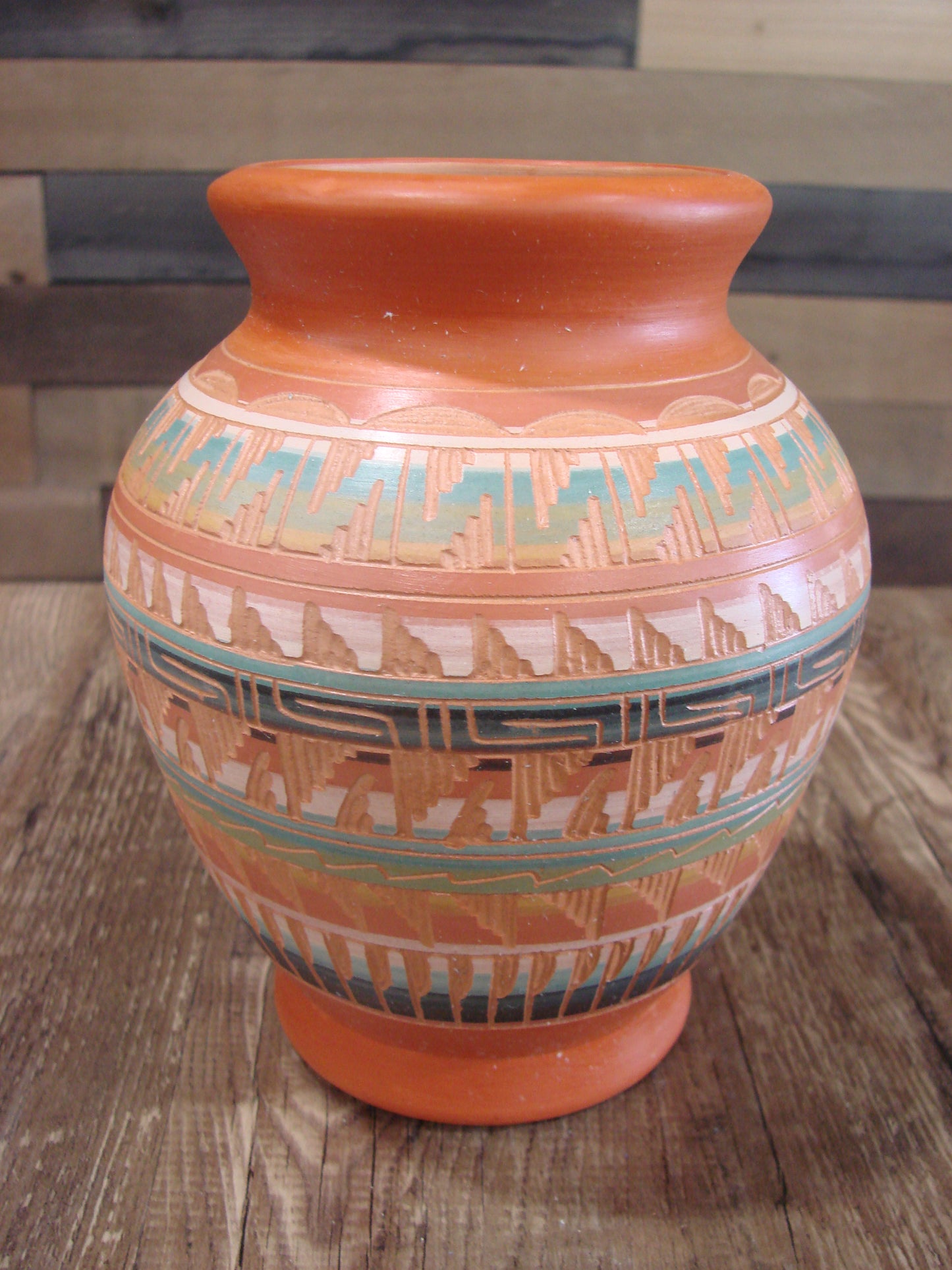Native American Hand Etched & Hand Painted Pottery - Gilmore