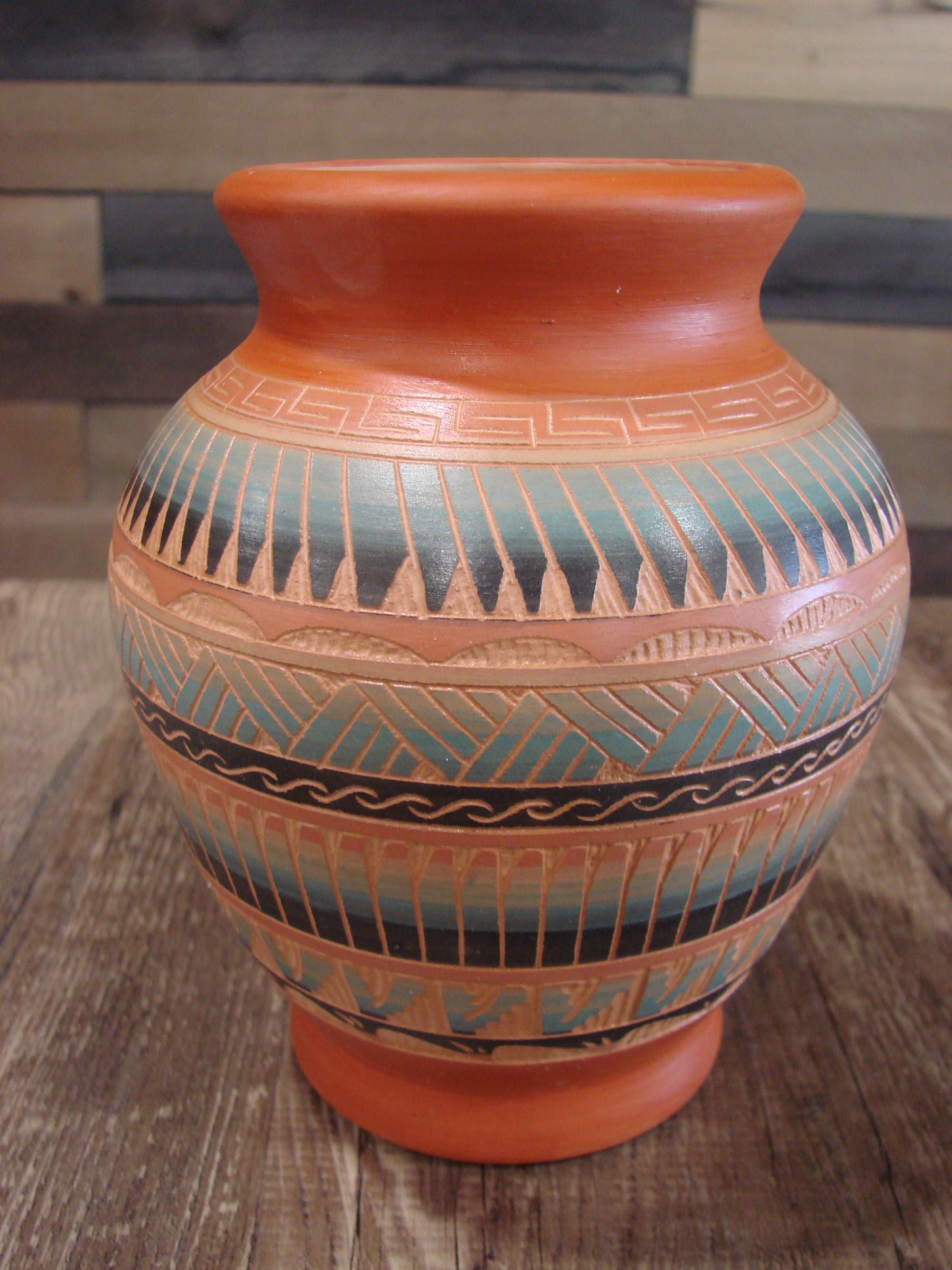 Native American Hand Etched & Hand Painted Pottery - Gilmore