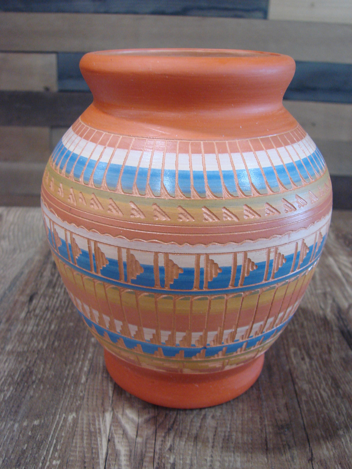 Native American Hand Etched & Hand Painted Pottery - Gilmore
