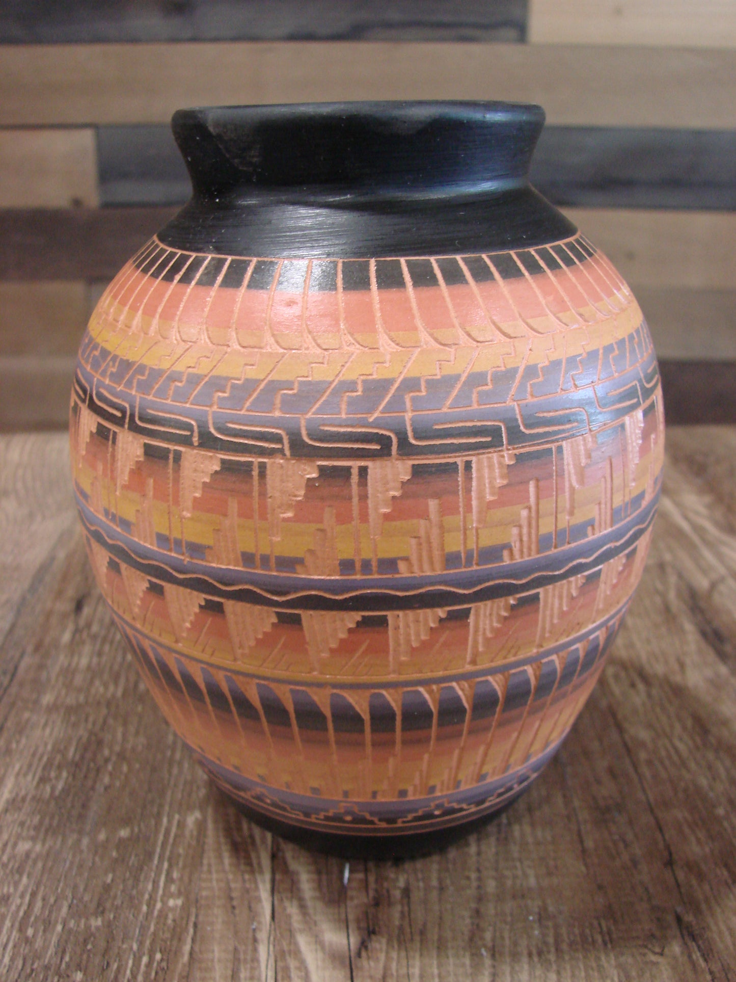 Native American Hand Etched & Hand Painted Pottery - Gilmore