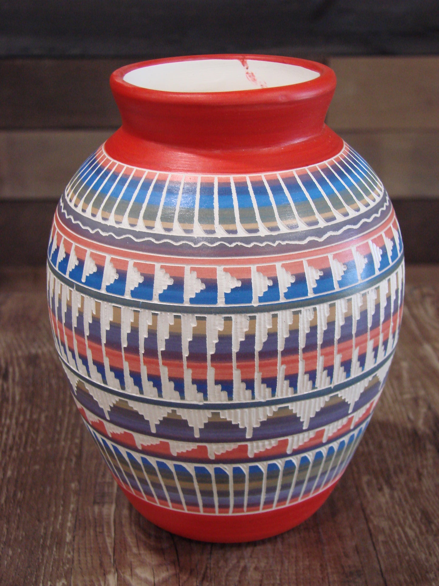 Native American Hand Etched & Hand Painted Pottery - Gilmore