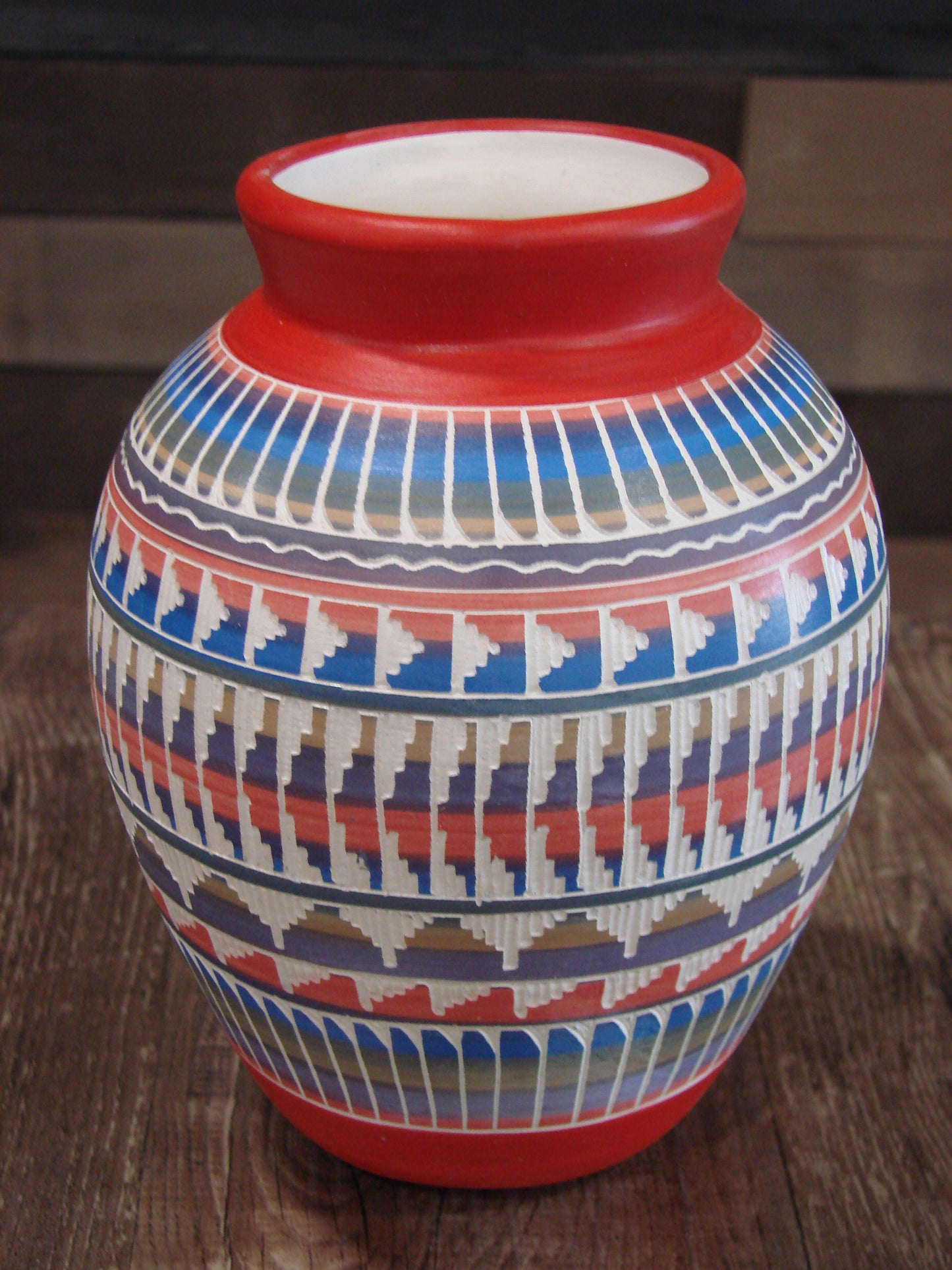Native American Hand Etched & Hand Painted Pottery - Gilmore