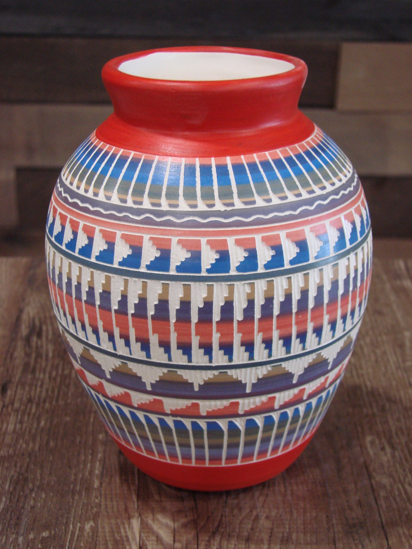 Native American Hand Etched & Hand Painted Pottery - Gilmore