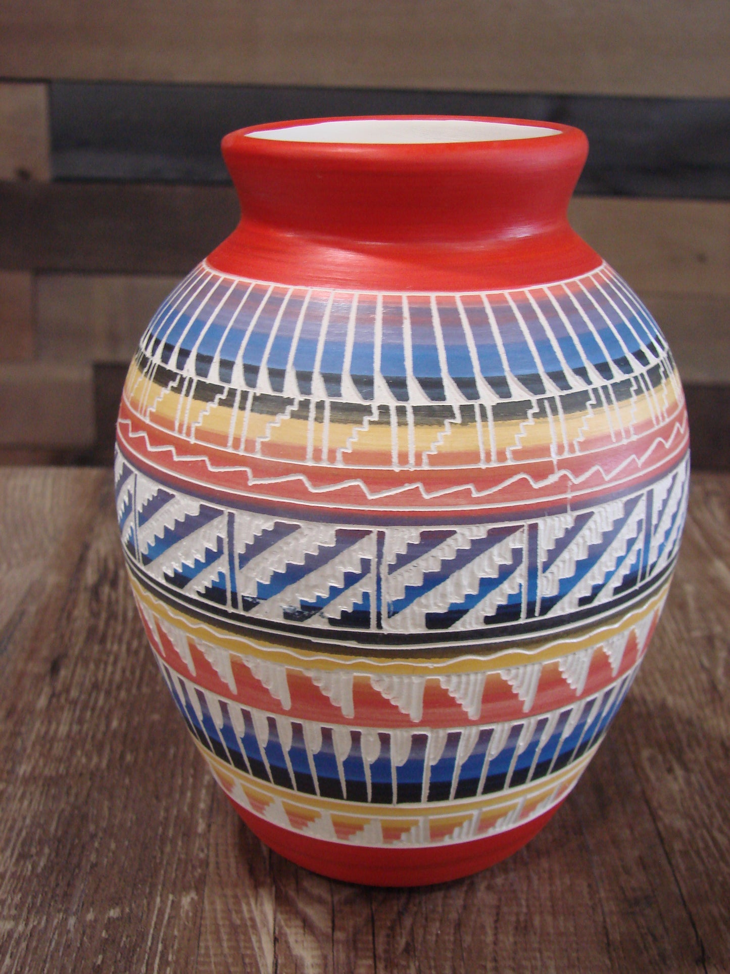 Native American Hand Etched & Hand Painted Pottery - Gilmore