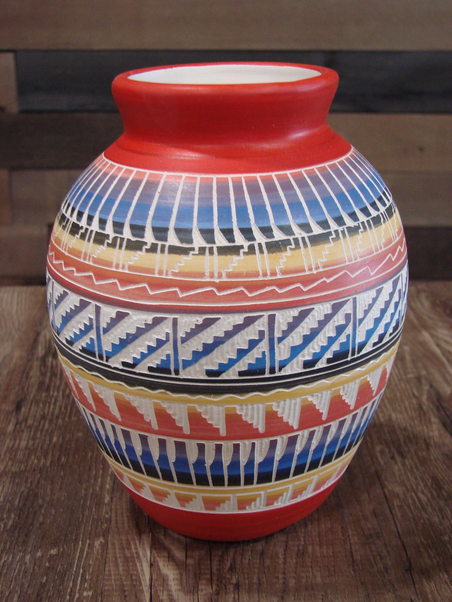 Native American Hand Etched & Hand Painted Pottery - Gilmore