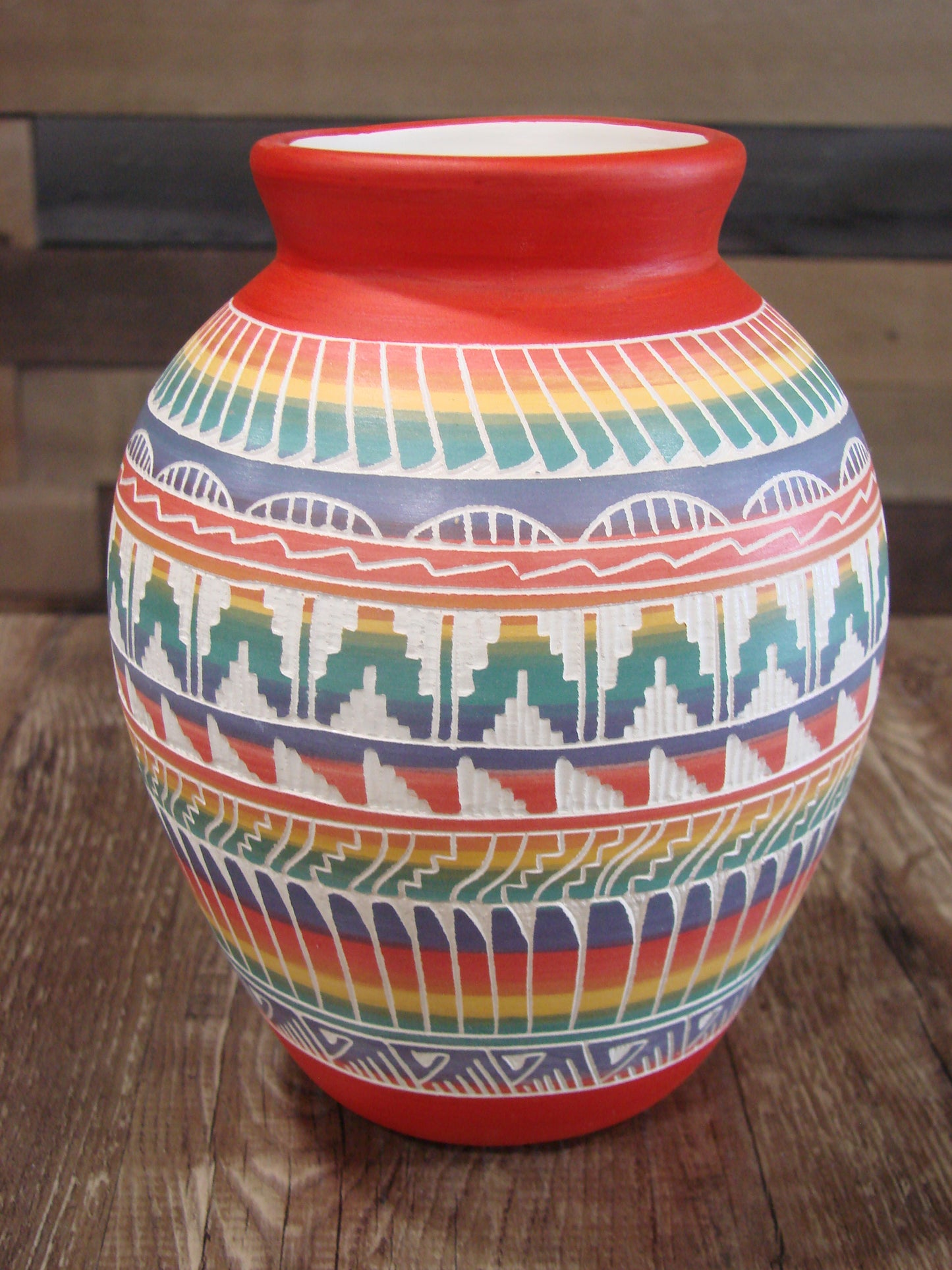 Native American Hand Etched & Hand Painted Pottery - Gilmore