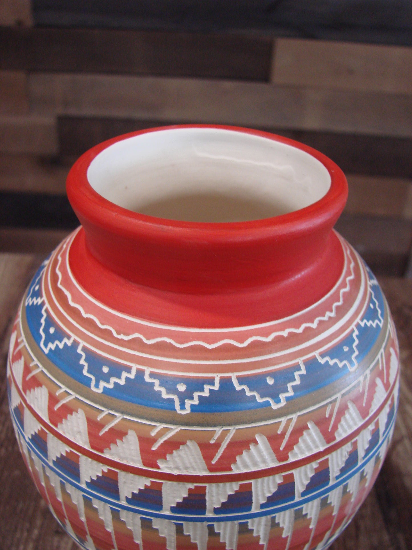 Native American Hand Etched & Hand Painted Pottery - Gilmore
