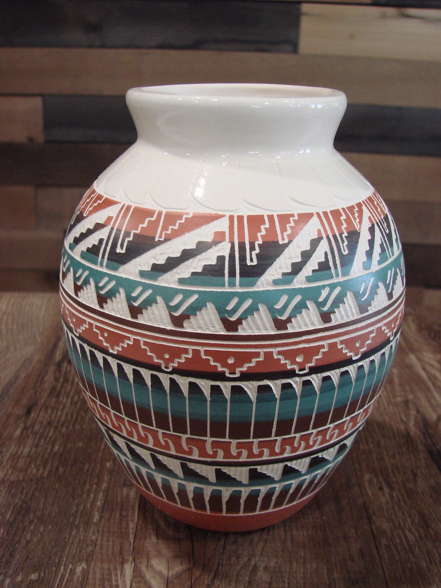 Native American Hand Etched & Hand Painted Pottery - Gilmore