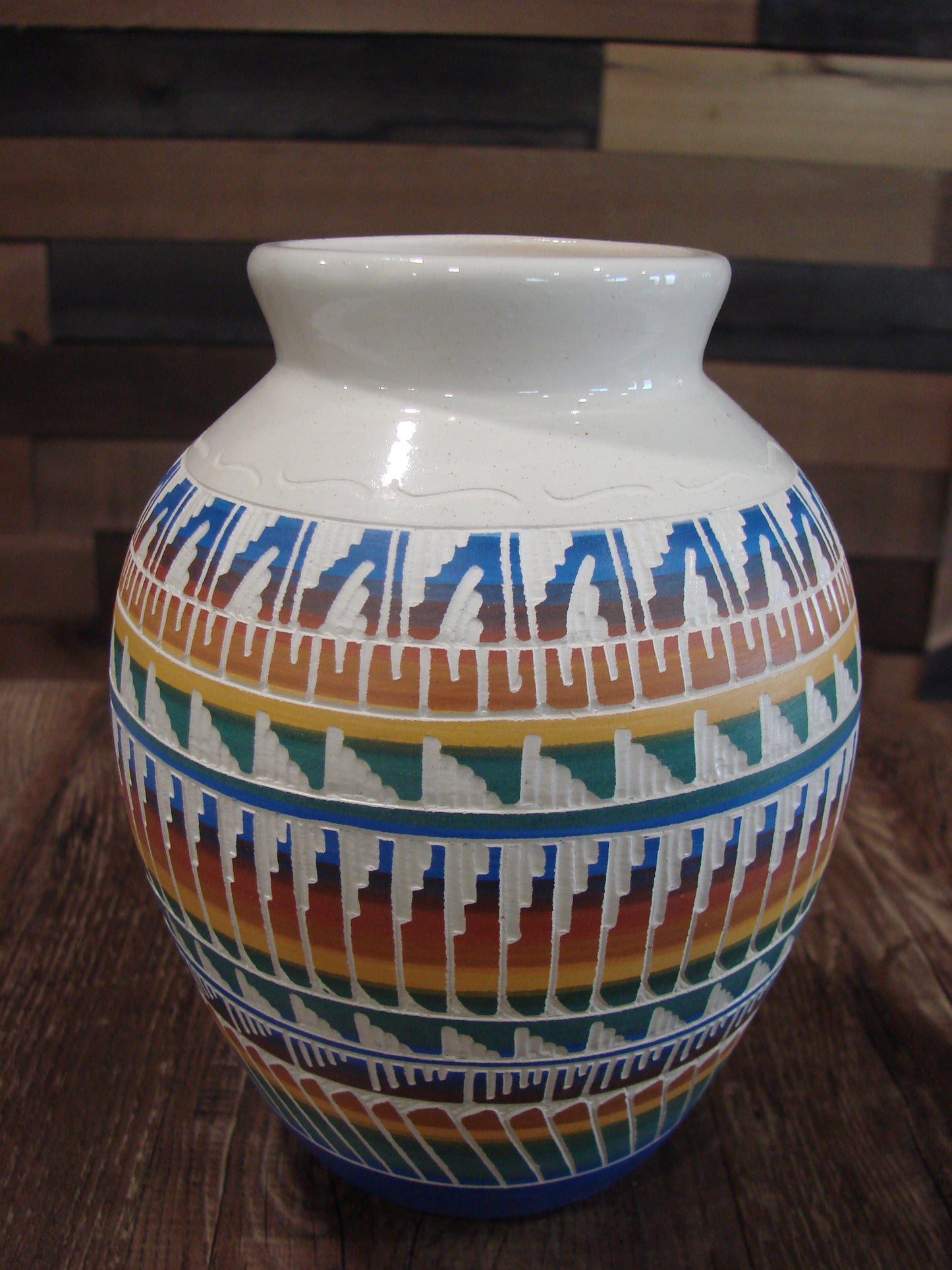 Native American Hand Etched & Hand Painted Pottery - Gilmore