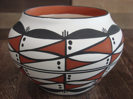 Native American Fine Line Hand Painted Pottery by Yaz
