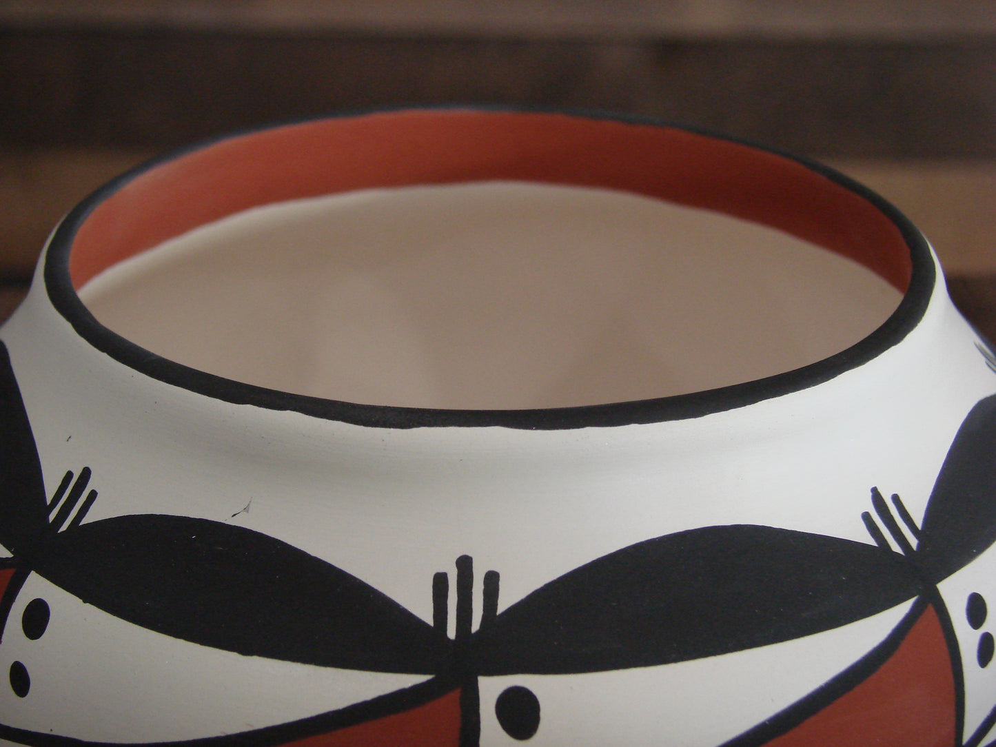 Native American Fine Line Hand Painted Pottery by Yaz