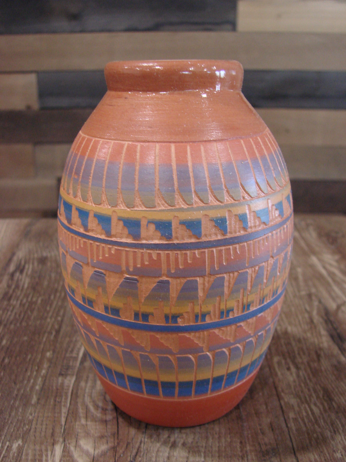 Native American Hand Etched & Hand Painted Pottery - Gilmore
