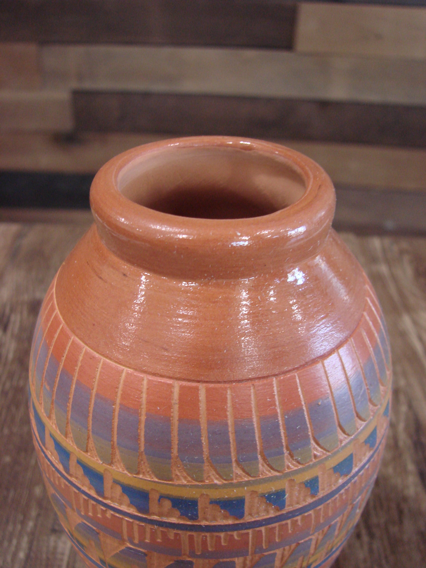 Native American Hand Etched & Hand Painted Pottery - Gilmore