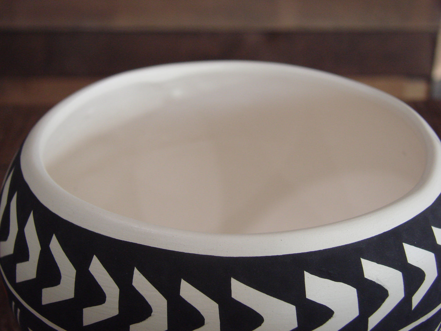 Native American Fine Line Hand Painted Pottery by L. Vallo