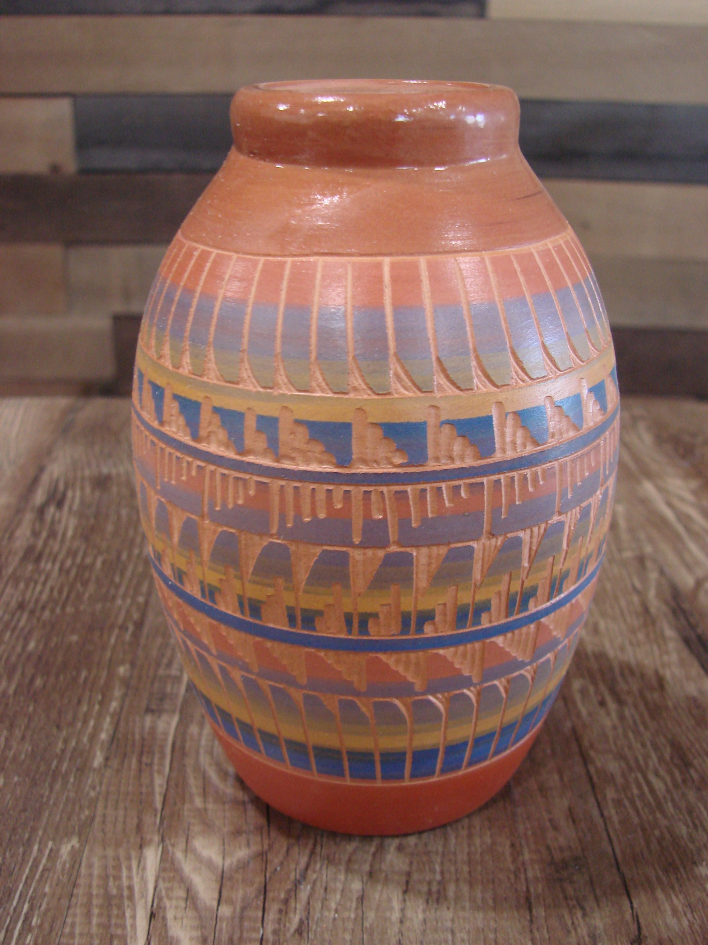 Native American Hand Etched & Hand Painted Pottery - Gilmore
