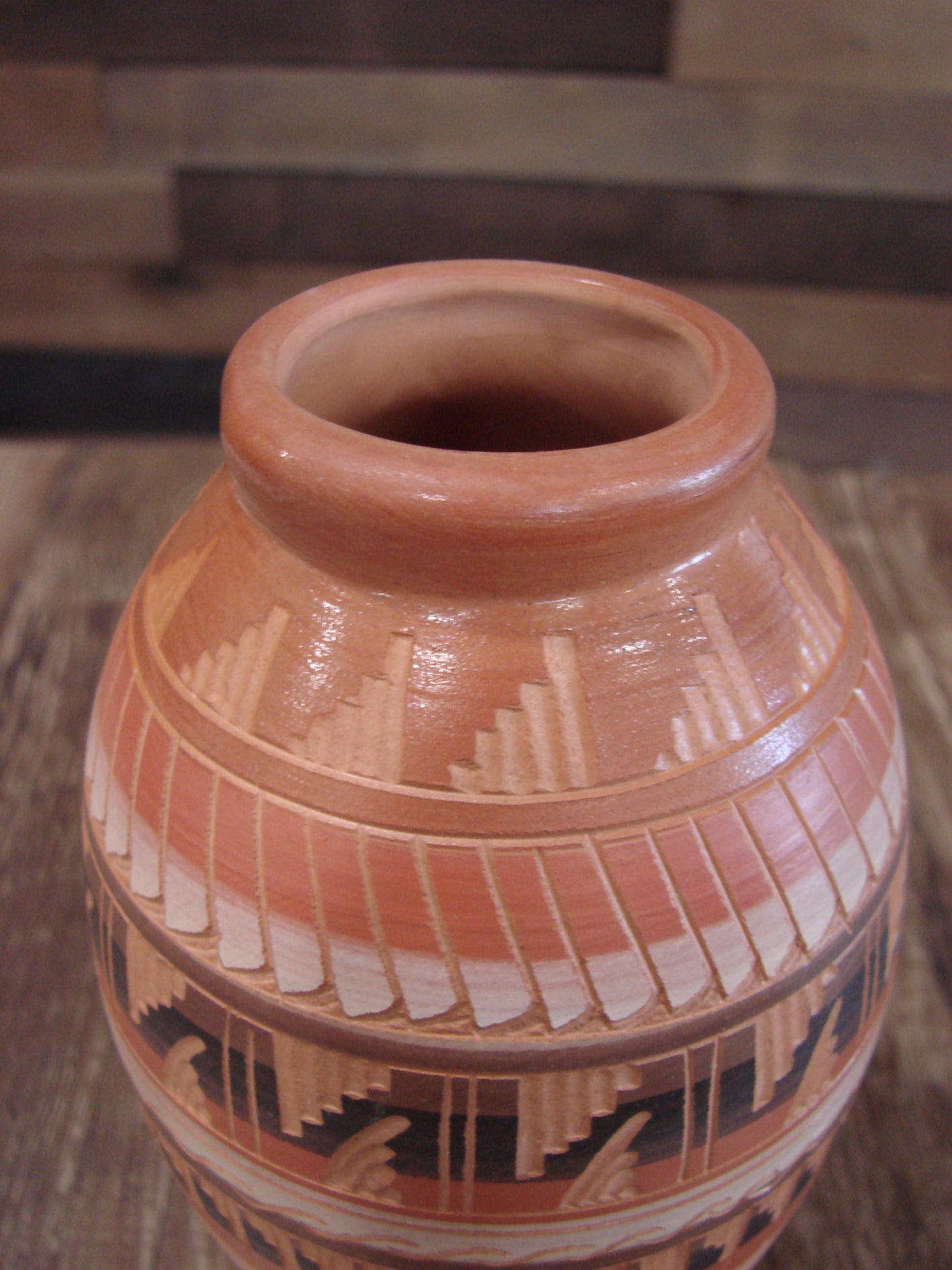 Native American Hand Etched & Hand Painted Pottery - Gilmore