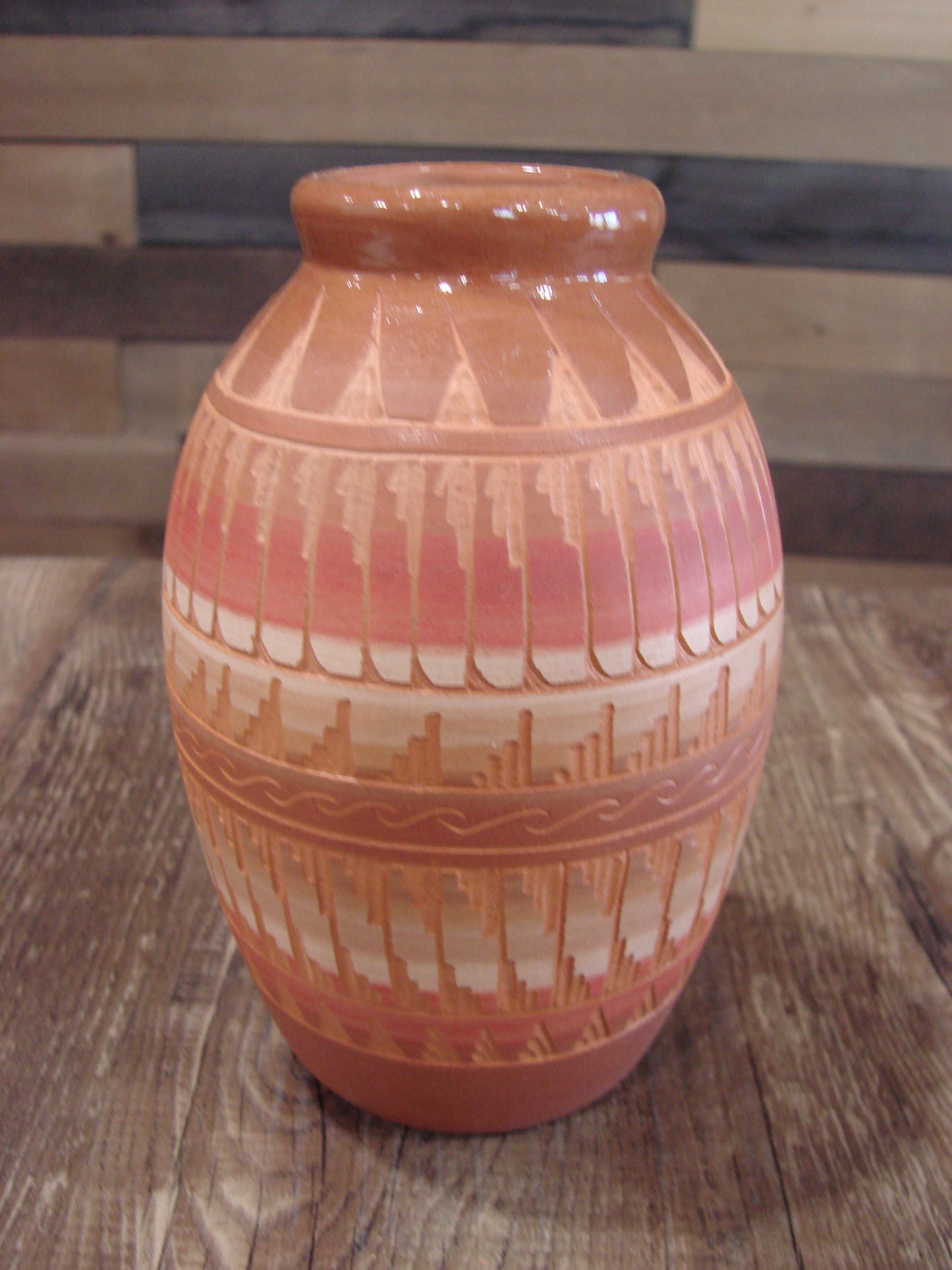 Native American Hand Etched & Hand Painted Pottery - Gilmore